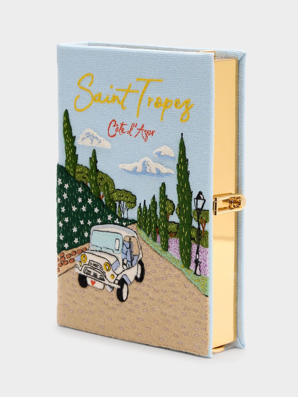 Olympia Le-Tan Saint Tropez Strapped Book Clutch - Saint Bernard