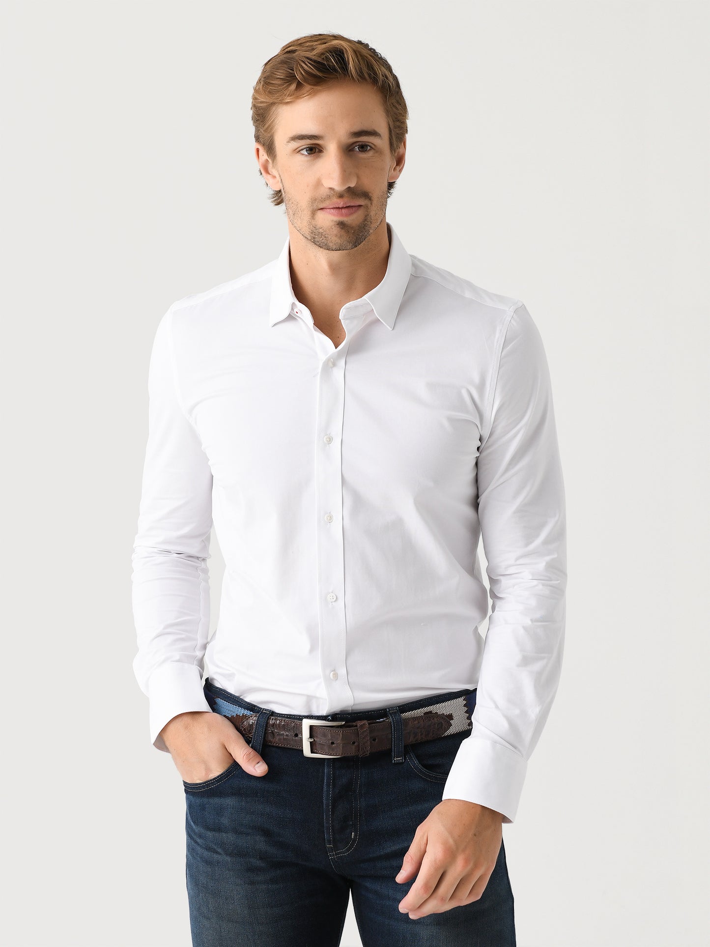 RYE51 Men's The Voyager Performance Dress Shirt - Saint Bernard