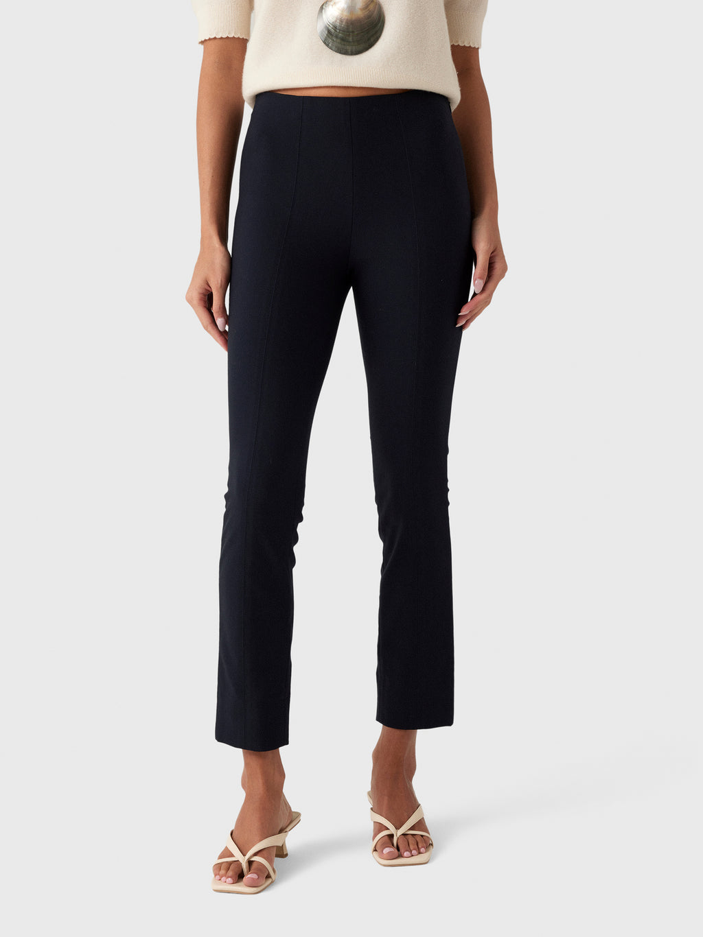 Vince Women's Bobbi High-Rise Stitch-Seam Ponte Legging