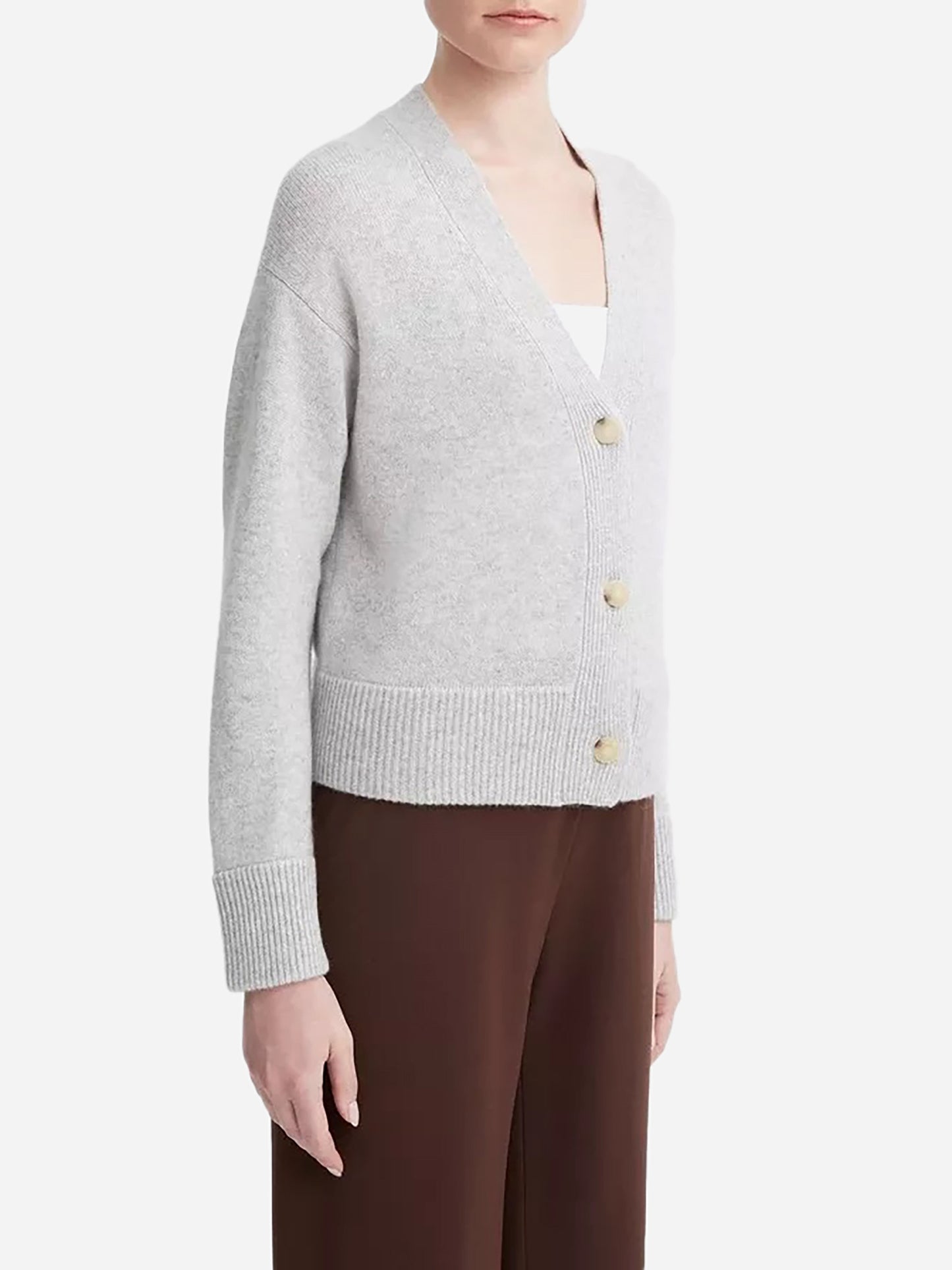 Vince Women's Wool Cashmere Boxy Cardigan - Saint Bernard