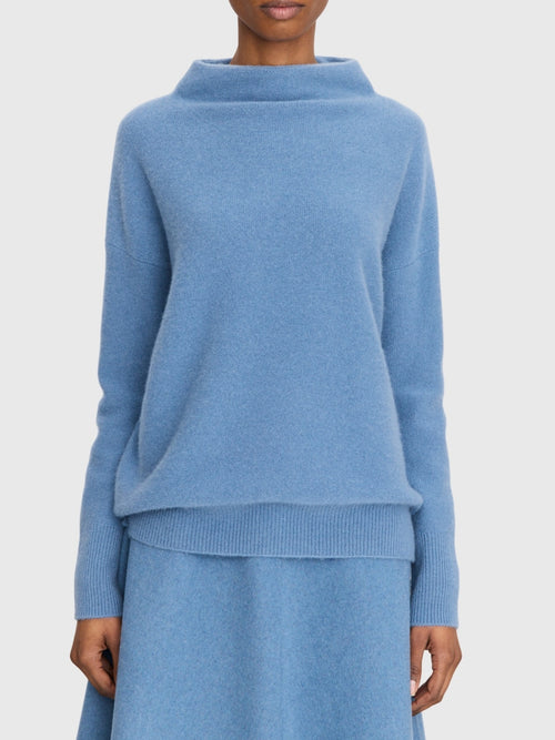Vince Women's Plush Cashmere Funnel-Neck Sweater - Saint Bernard