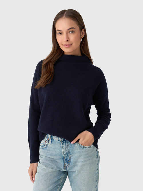 Vince Women's Plush Cashmere Funnel-Neck Sweater