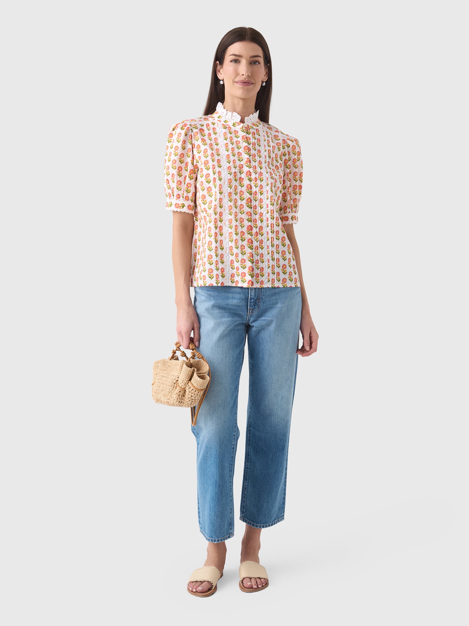 Pink City Prints Women's Vera Blouse - Saint Bernard