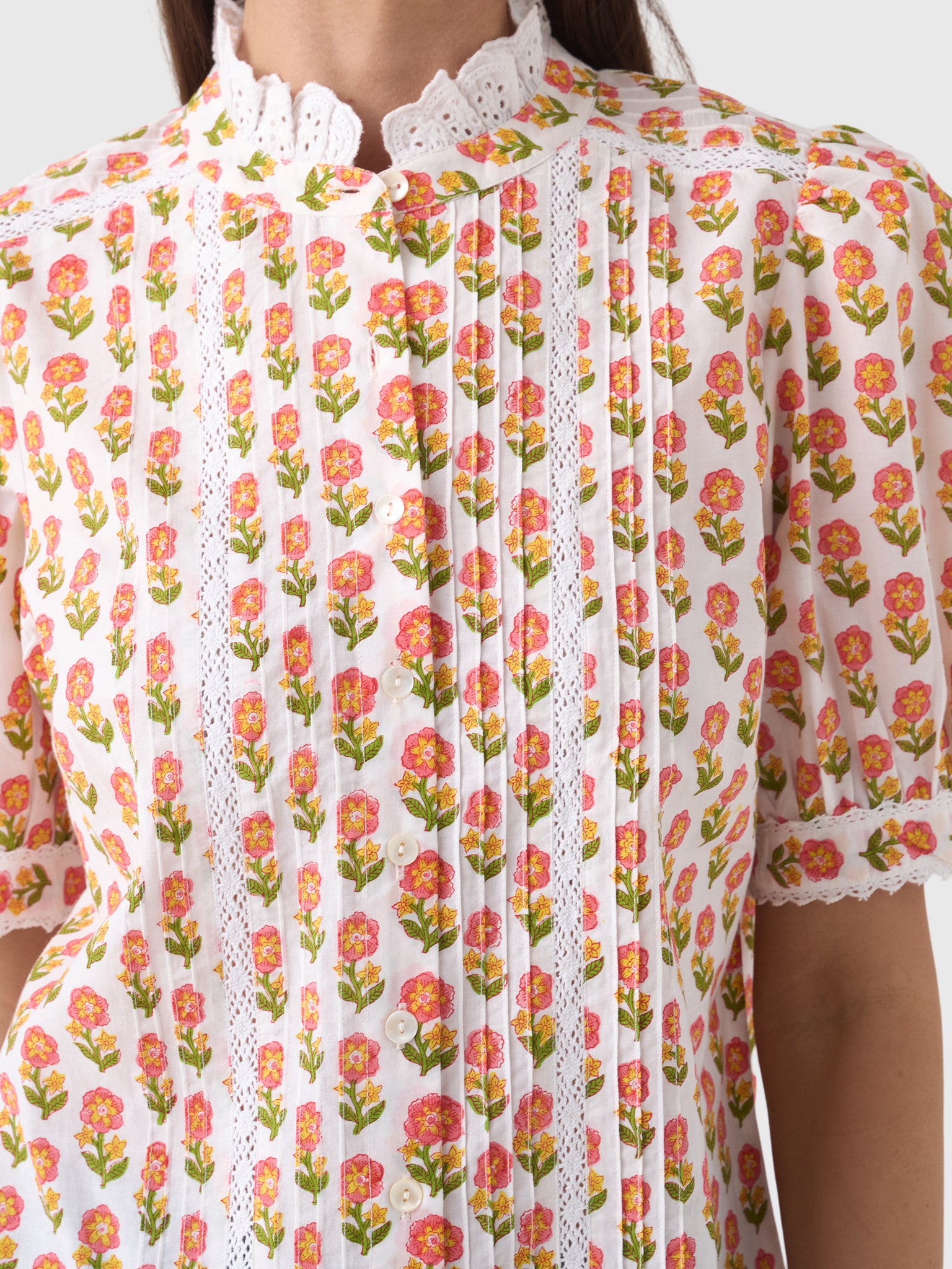 Pink City Prints Women's Vera Blouse - Saint Bernard