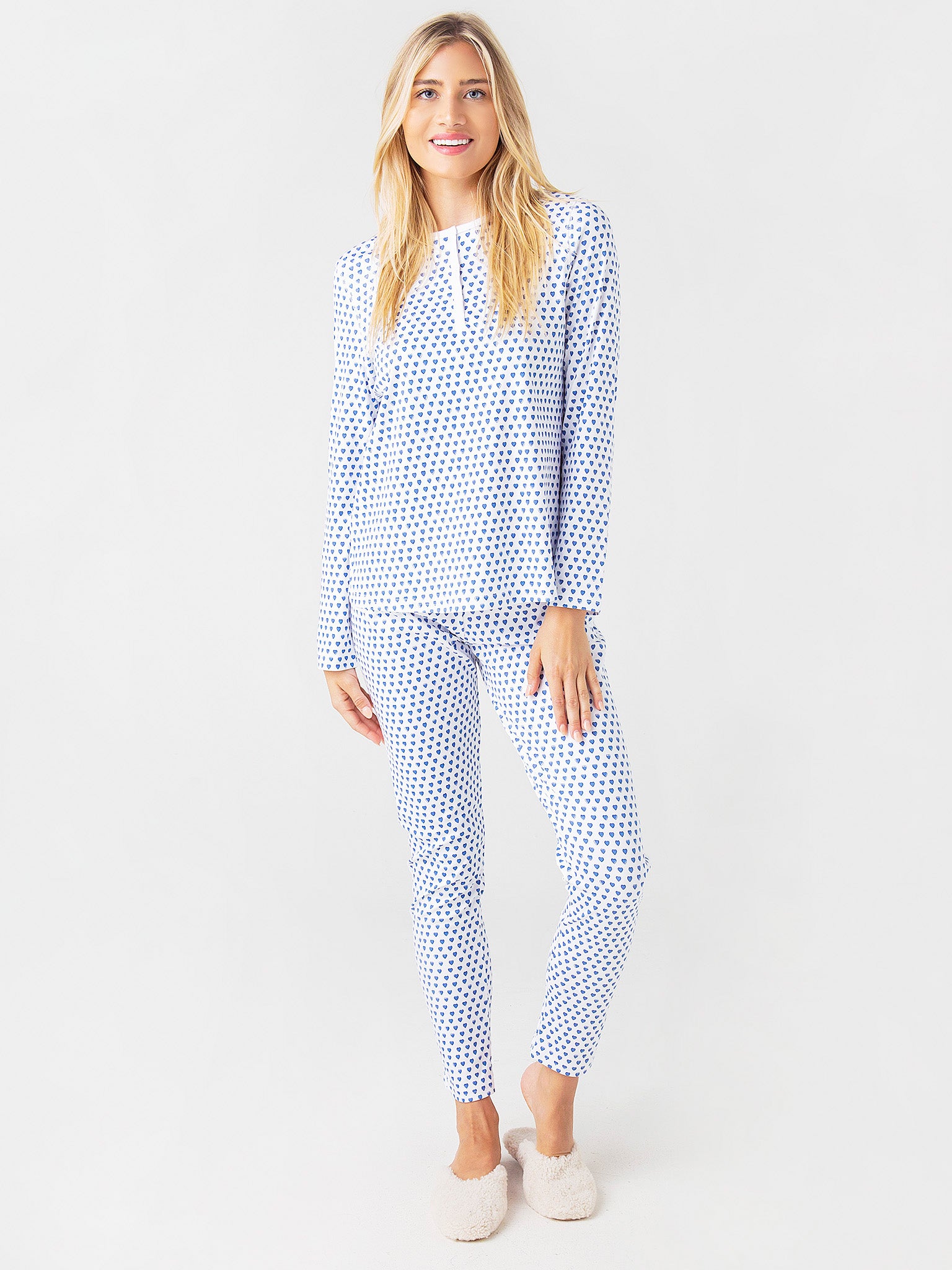 Roller Rabbit Women's Hearts Pajama Set - Saint Bernard