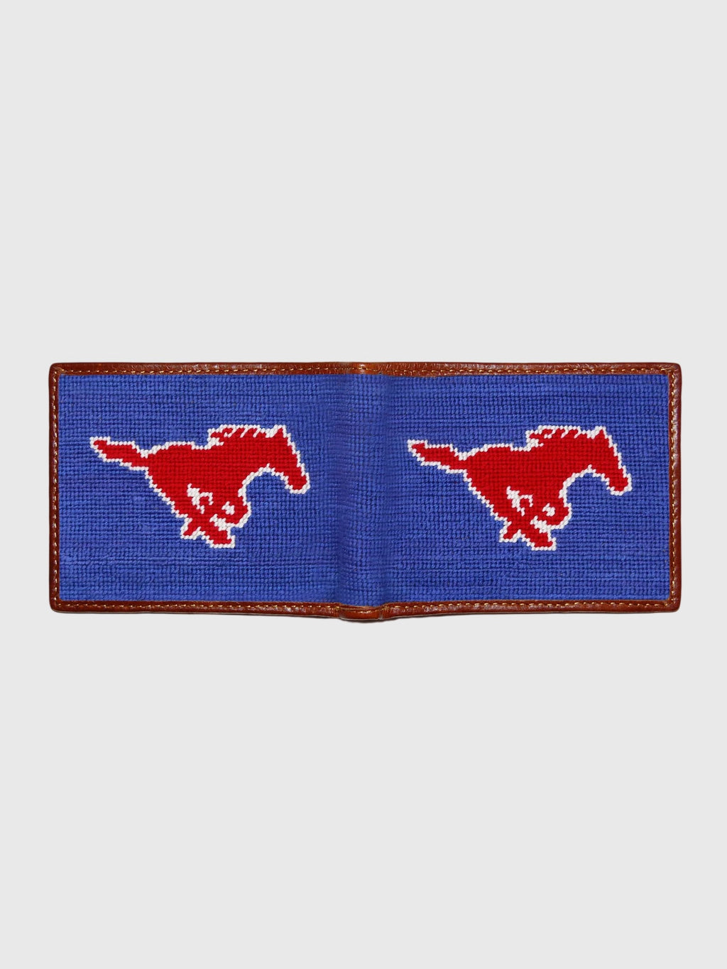 Smathers & Branson Southern Methodist University Needlepoint Bi-Fold Wallet - Saint Bernard