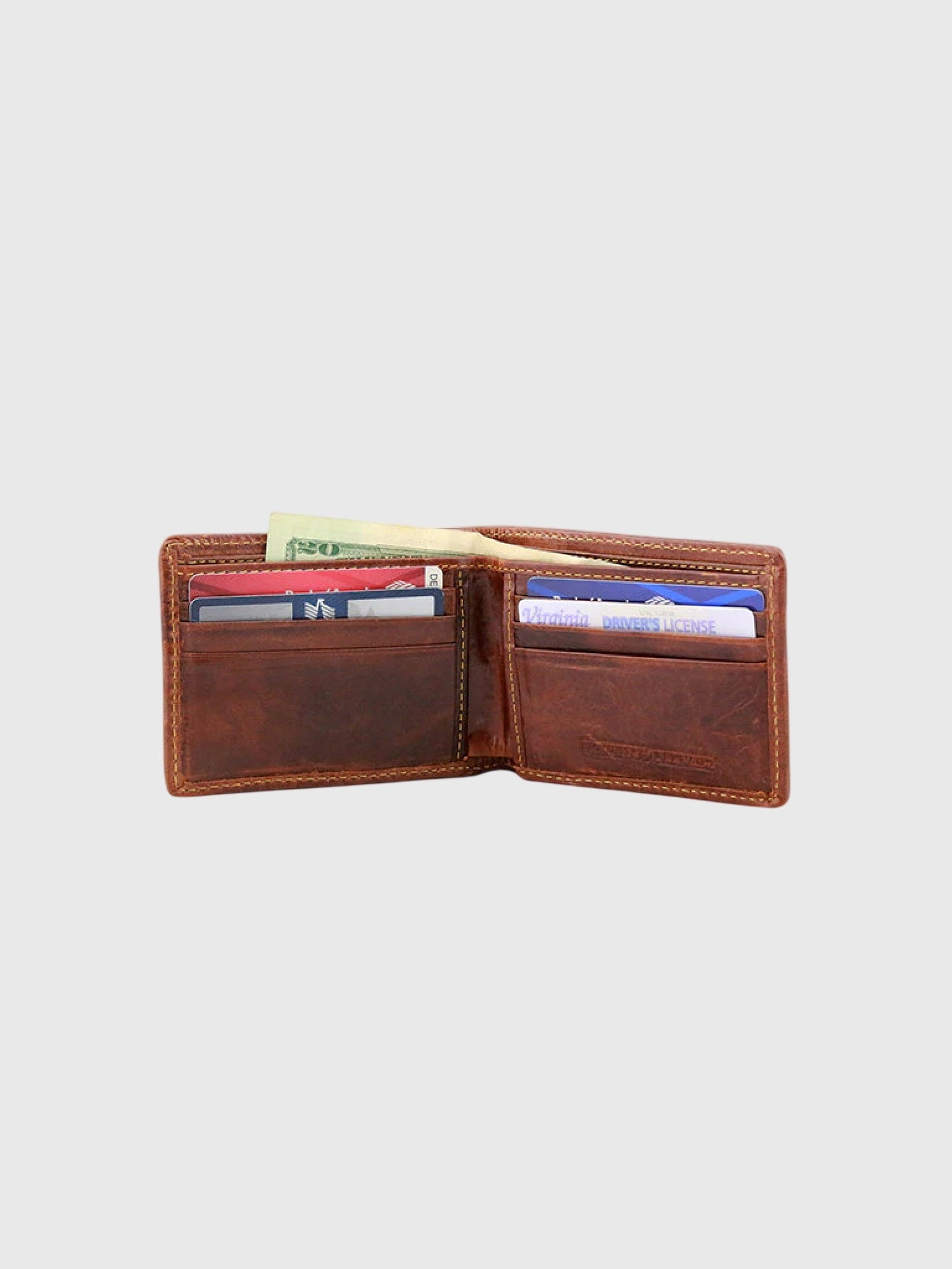 Smathers & Branson Southern Methodist University Needlepoint Bi-Fold Wallet - Saint Bernard