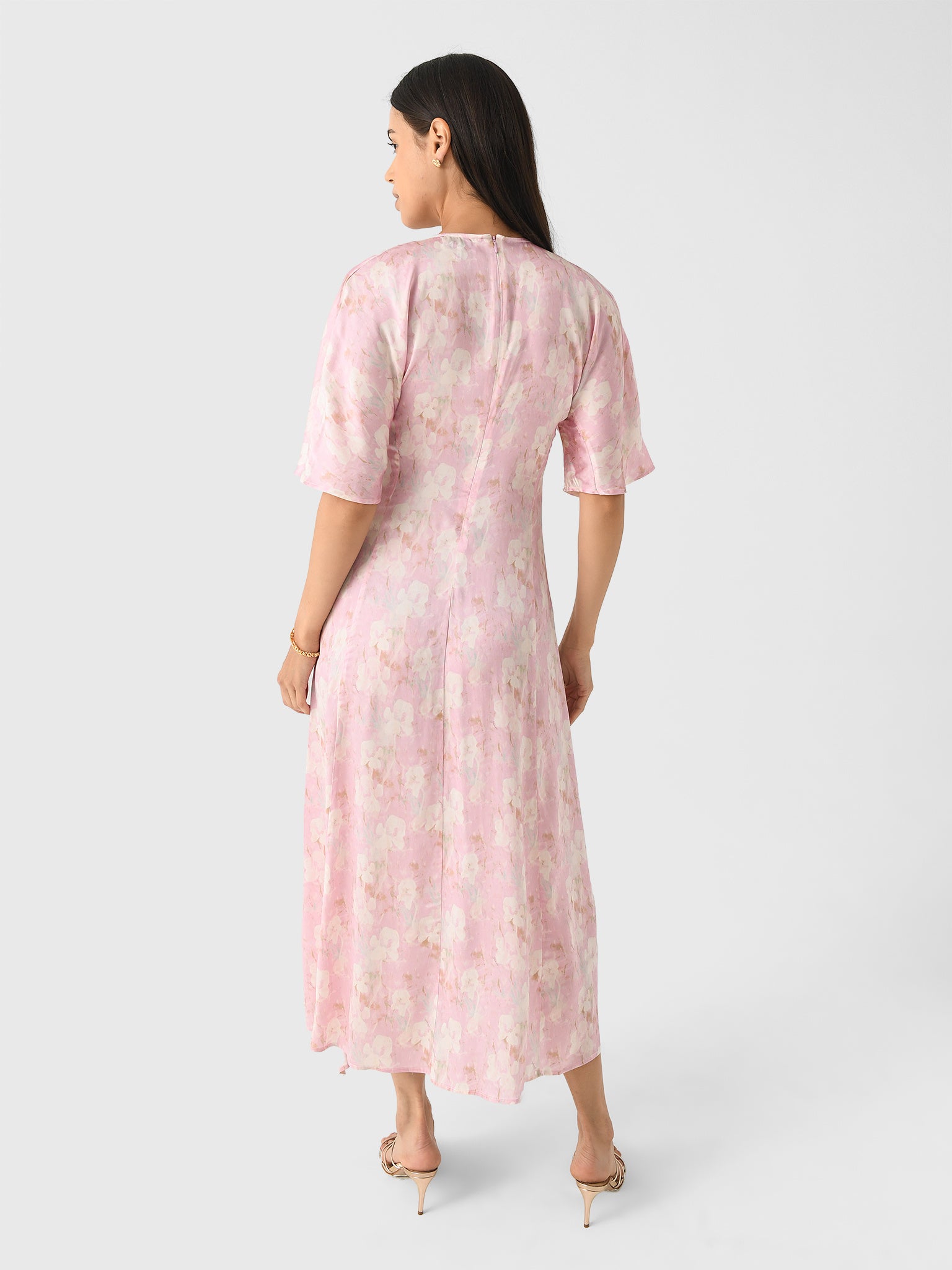 ganni pink silk dress GANNI light baby pink pleated satin mini dress with belt BOREAL REBORN