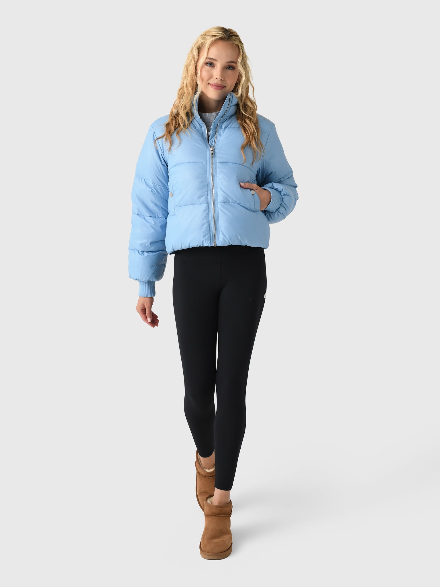 GANNI Women's Shiny Nylon Short Puffer Jacket – Saint Bernard