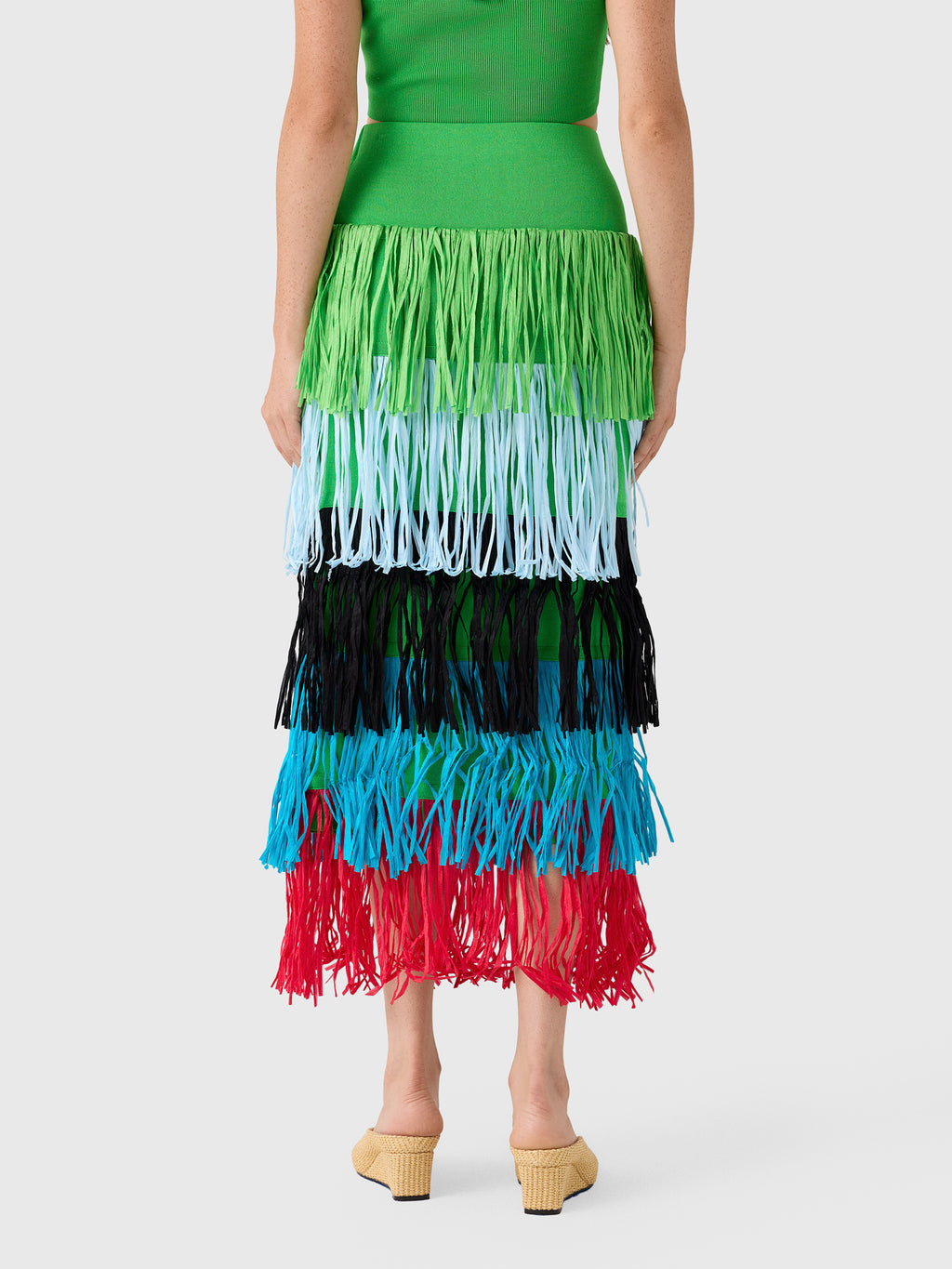 Simon Miller Women's Dio Fringe Knit Skirt - Saint Bernard