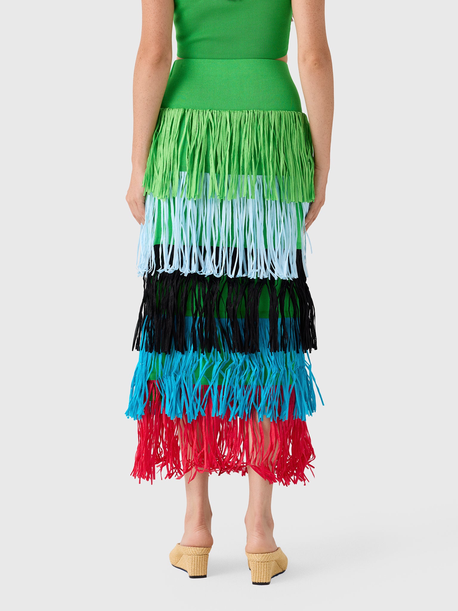 Simon Miller Women's Dio Fringe Knit Skirt - Saint Bernard