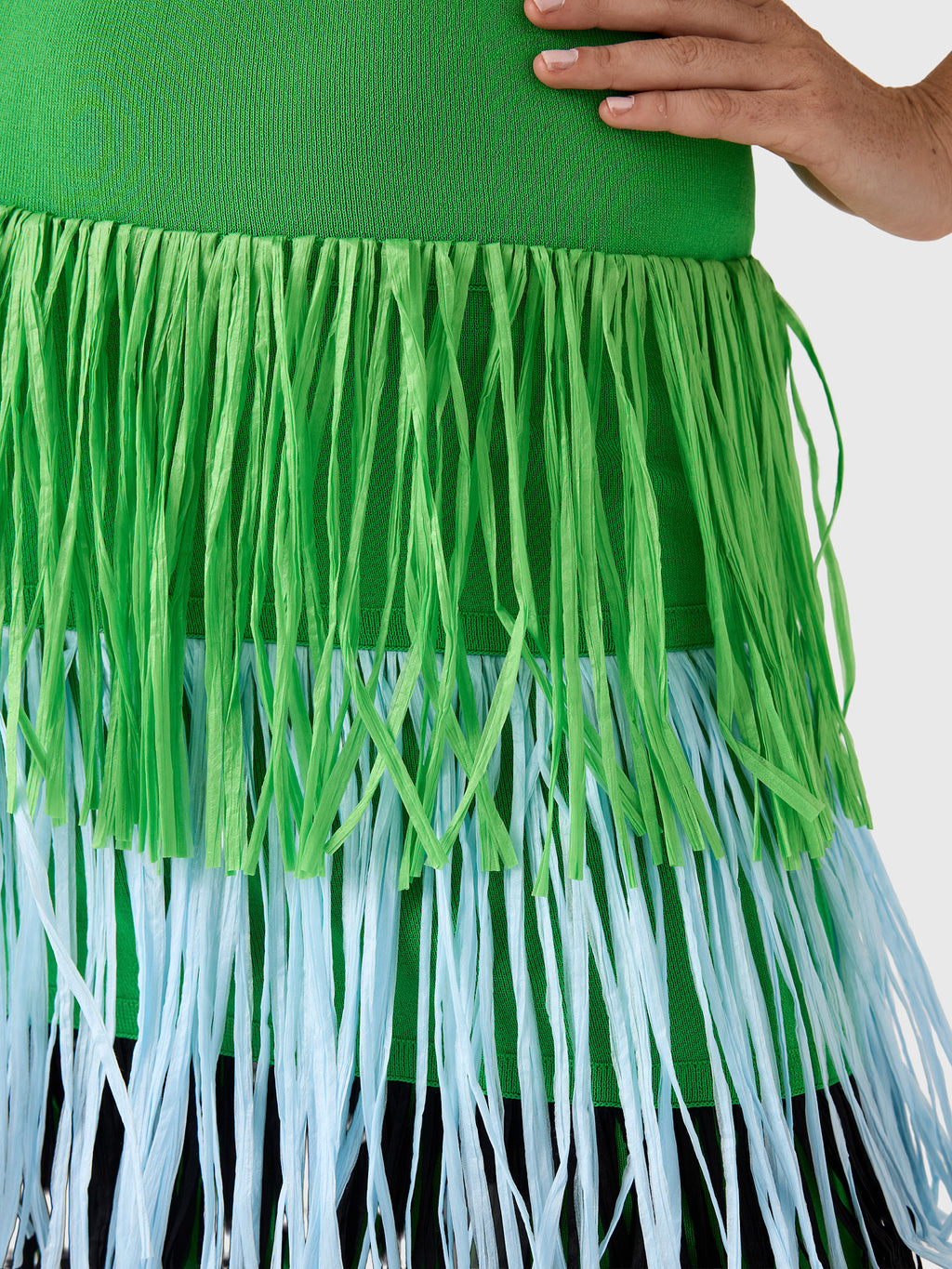 Simon Miller Women's Dio Fringe Knit Skirt - Saint Bernard