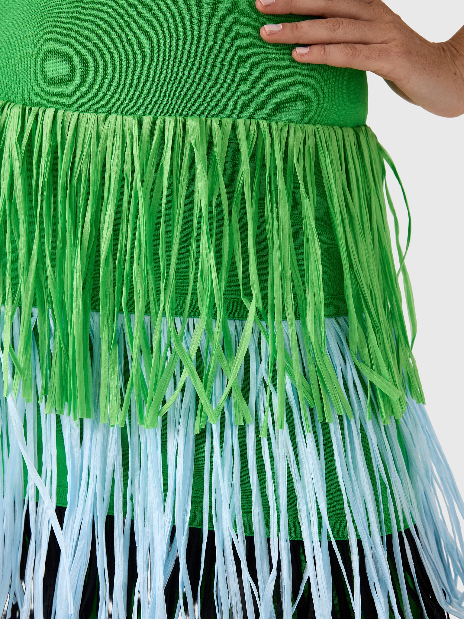 Simon Miller Women's Dio Fringe Knit Skirt - Saint Bernard