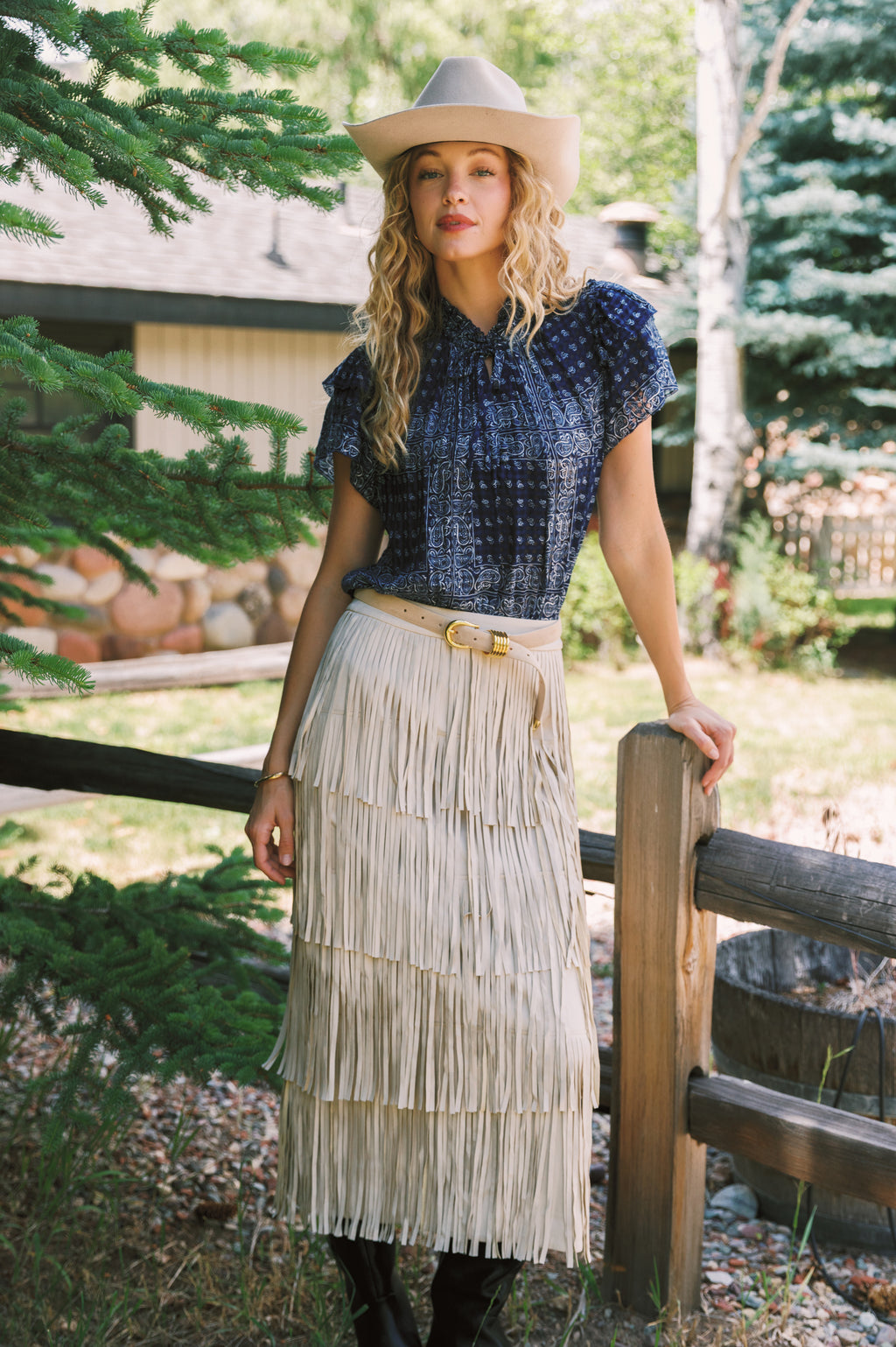 Simon Miller Women's Za Za Vegan Leather Fringe Skirt - Saint Bernard