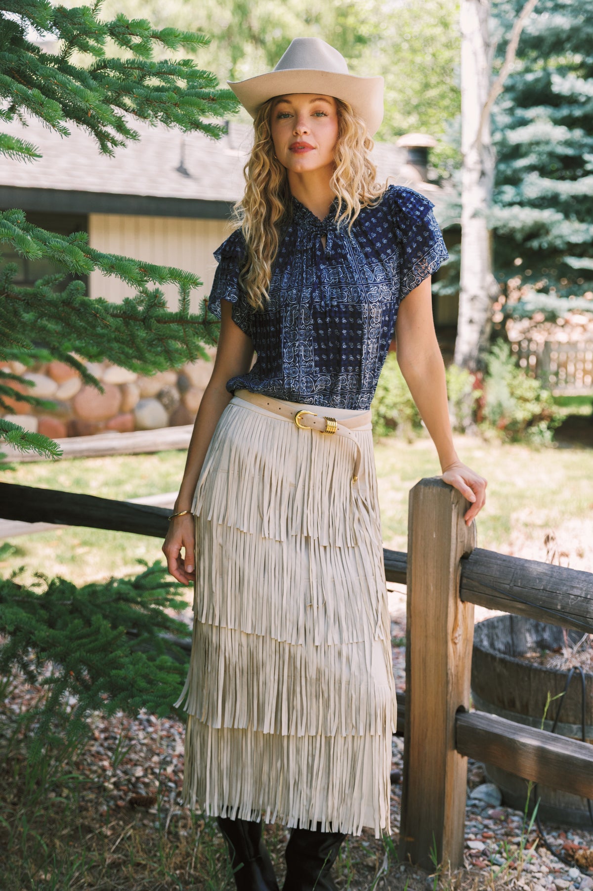 Simon Miller Women's Za Za Vegan Leather Fringe Skirt - Saint Bernard