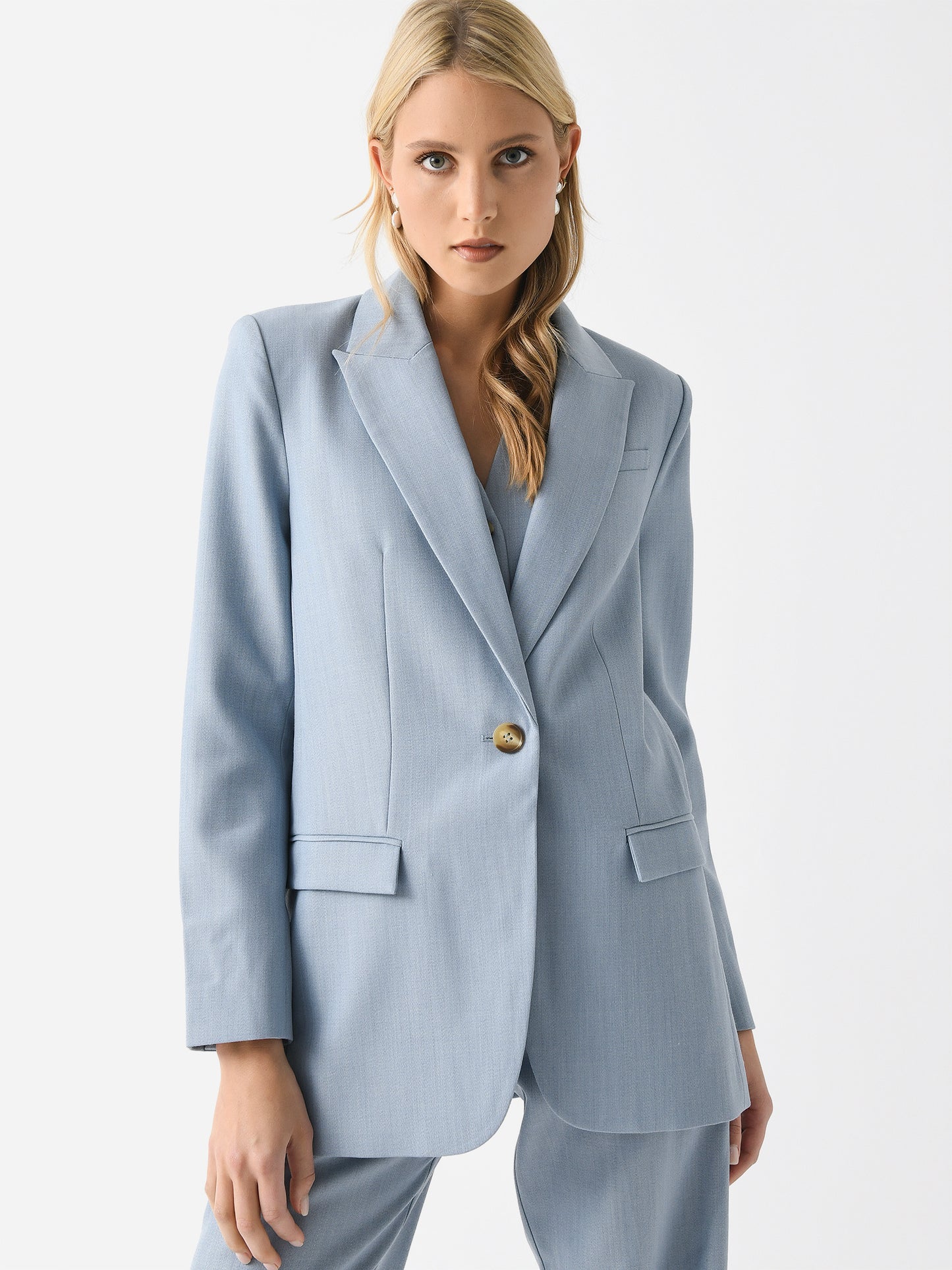 St. Agni Women's Single Button Tailored Blazer - Saint Bernard