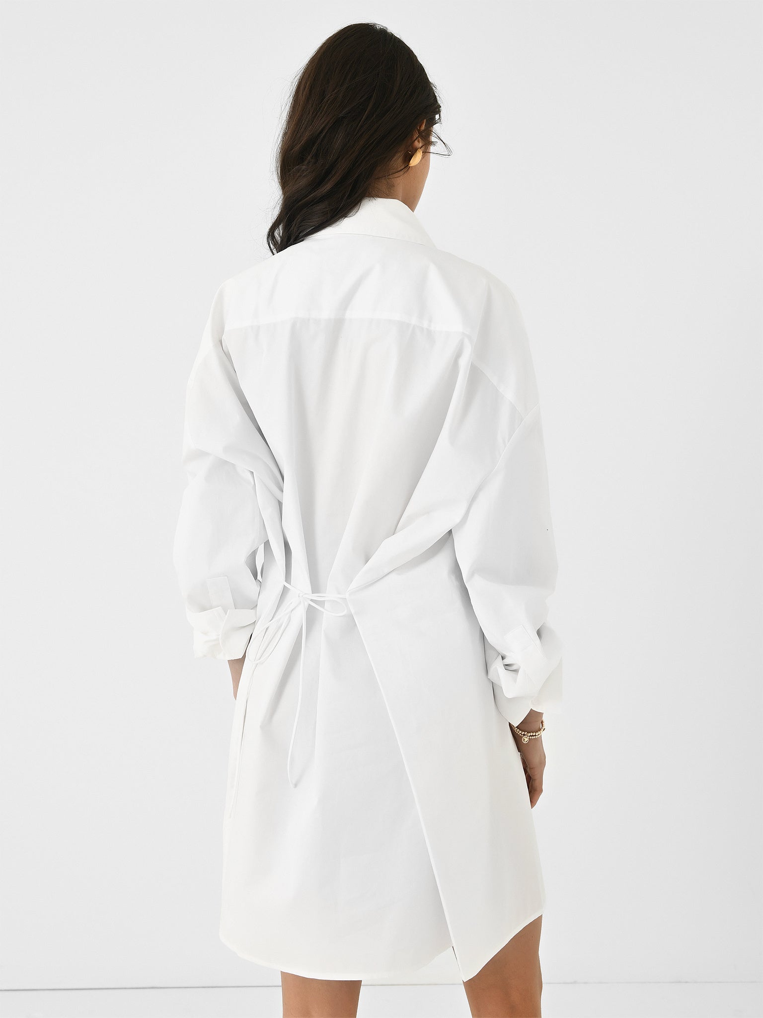 St. Agni Women's Cotton Oversized Shirt Dress
