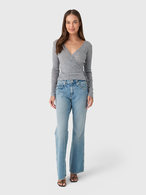 St. Agni Women's Baby Wool Wrap Top