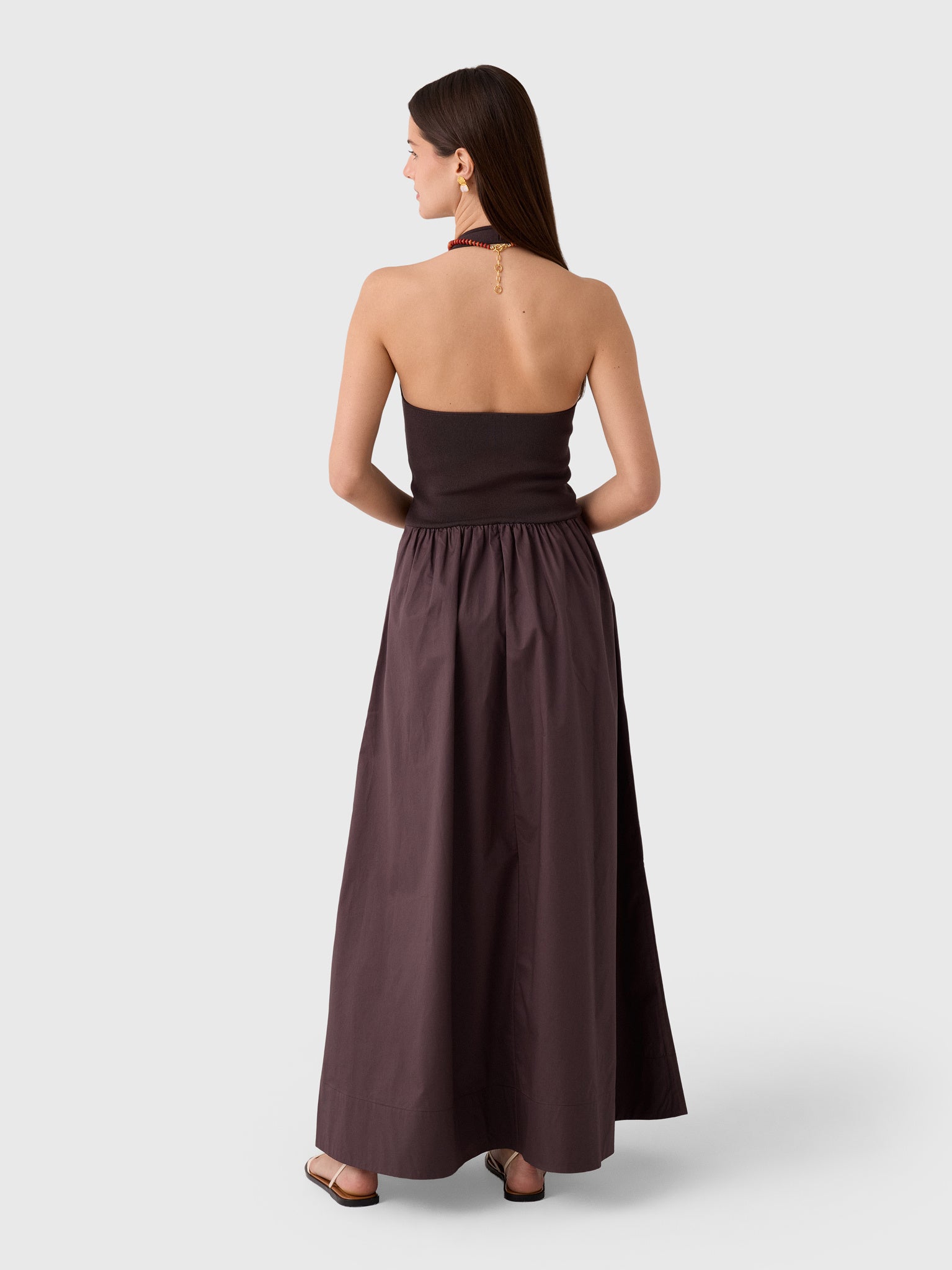 St. Agni Women's Halter Gathered Dress - Saint Bernard