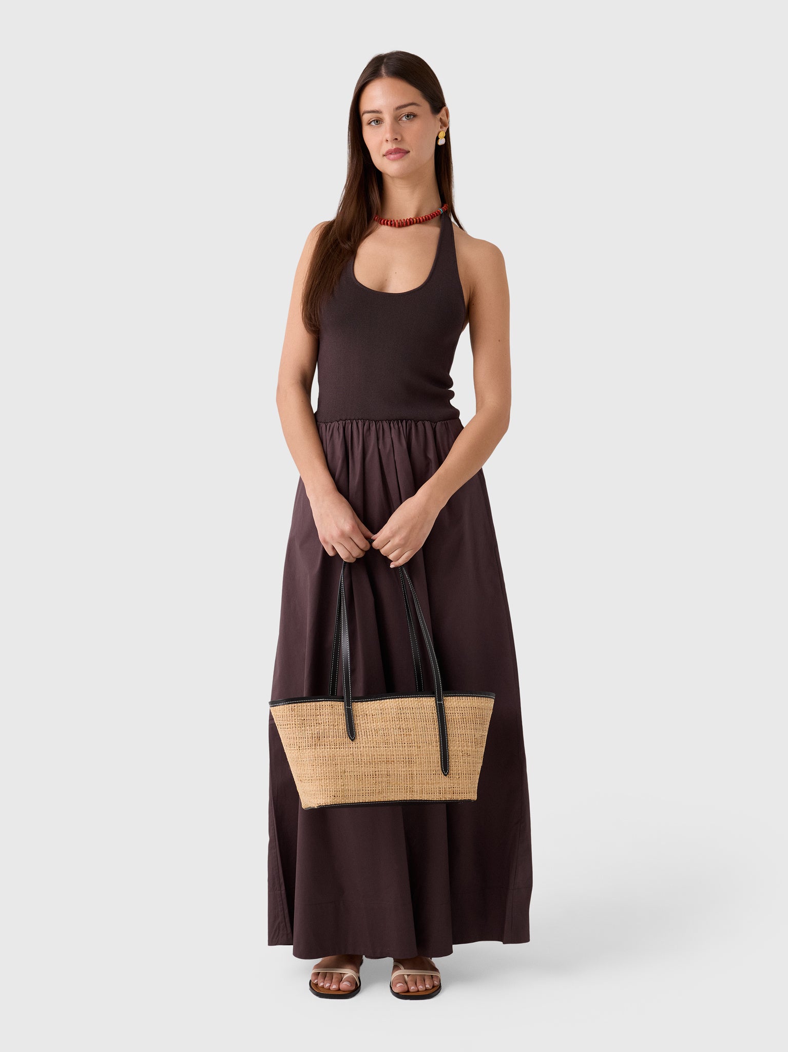 St. Agni Women's Halter Gathered Dress - Saint Bernard