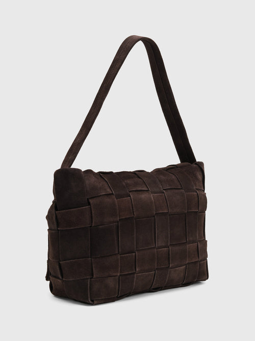 St. Agni Suede Woven Envelope Mini Tote - Saint Bernard