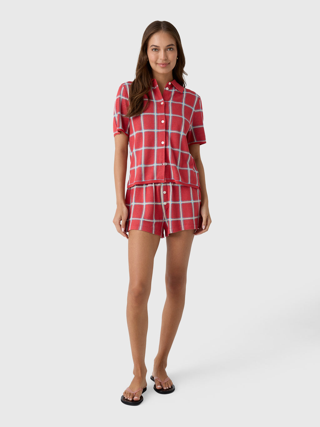Guest In Residence Women's Picnic Plaid Shirt - Saint Bernard