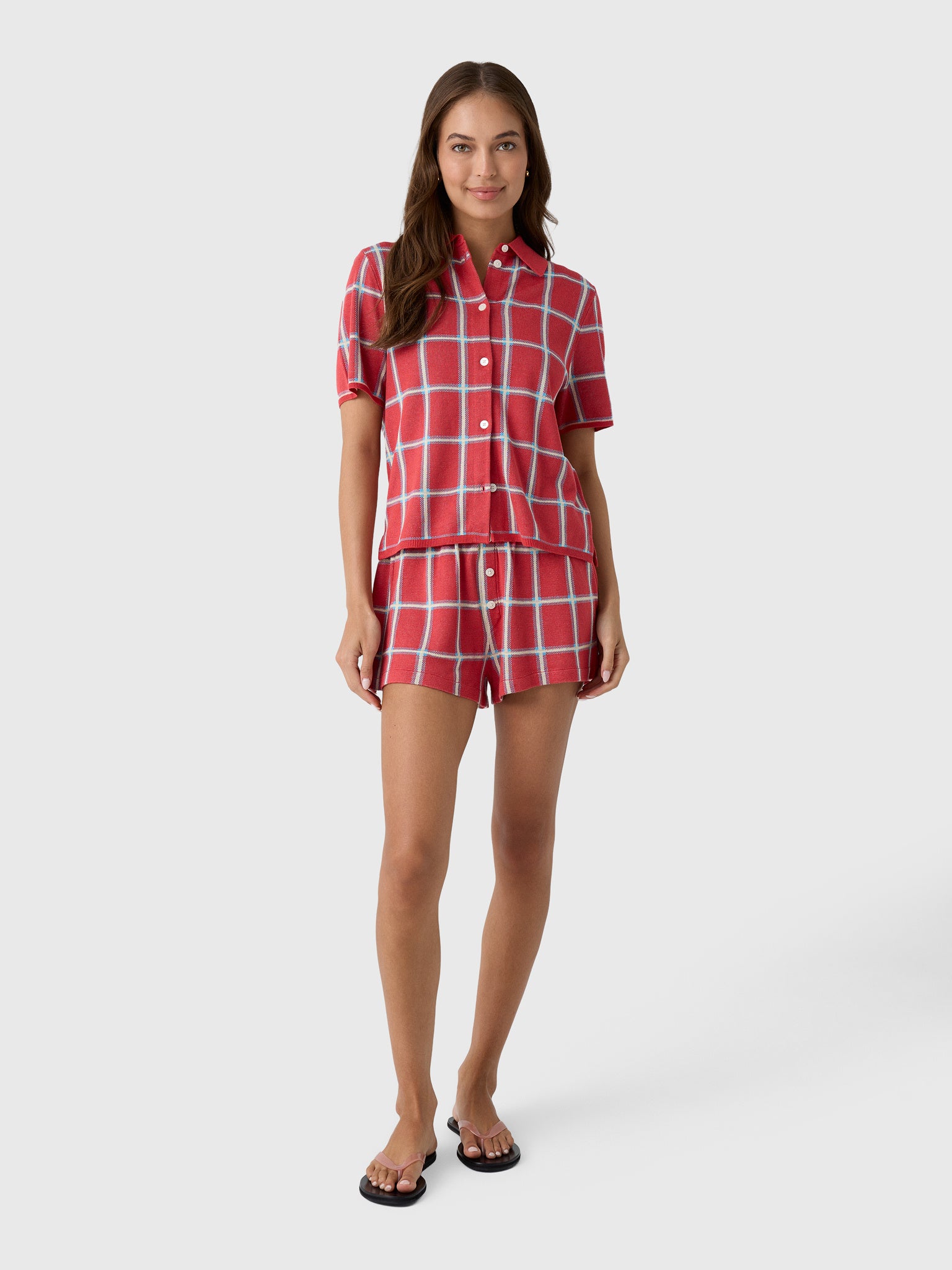 Guest In Residence Women's Picnic Plaid Shirt - Saint Bernard