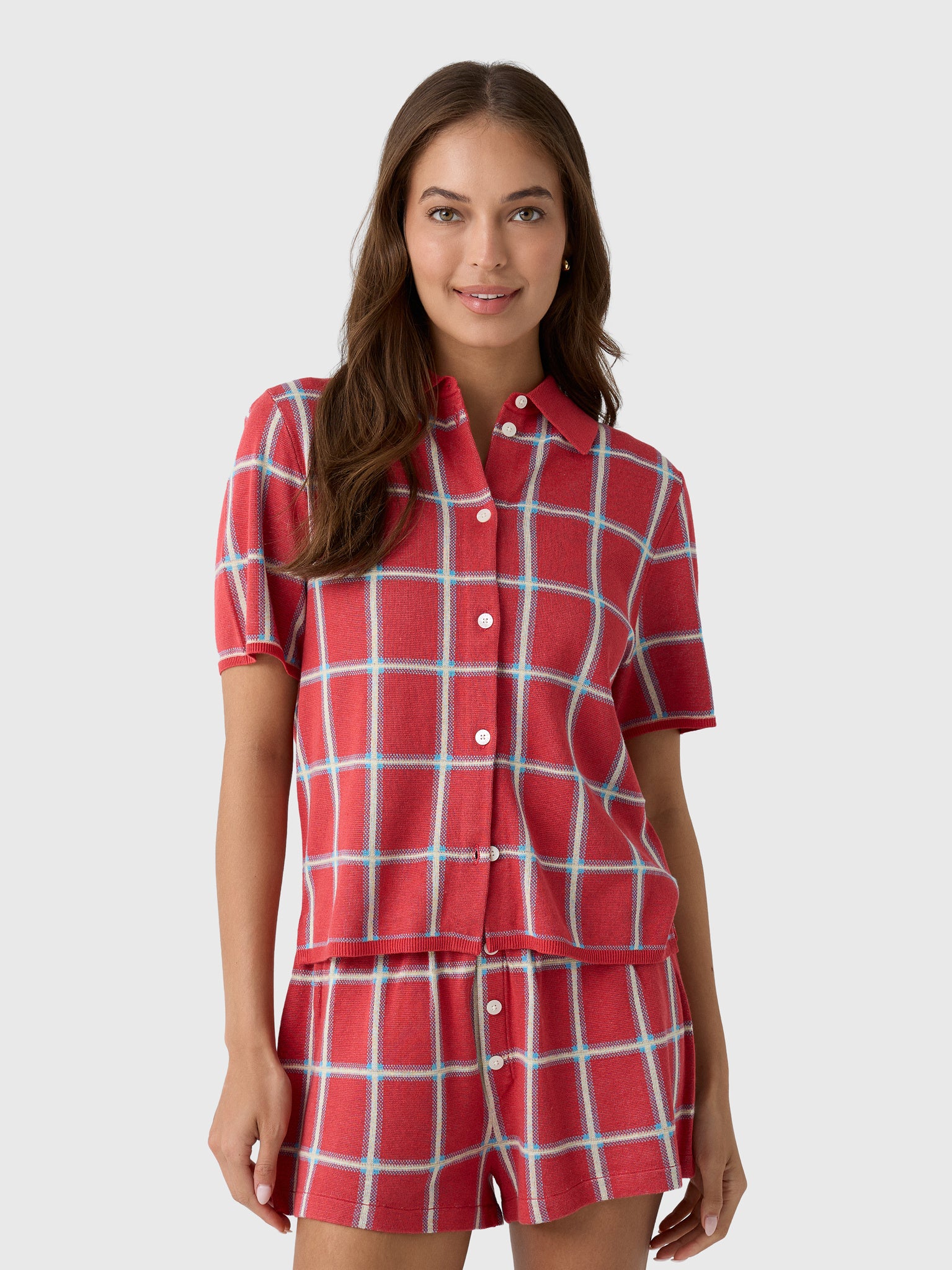Guest In Residence Women's Picnic Plaid Shirt - Saint Bernard