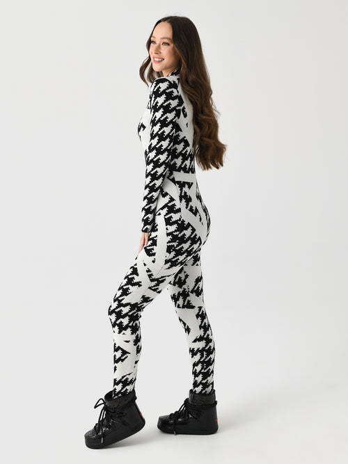Perfect Moment Women's Houndstooth Star Merino Wool Jumpsuit
