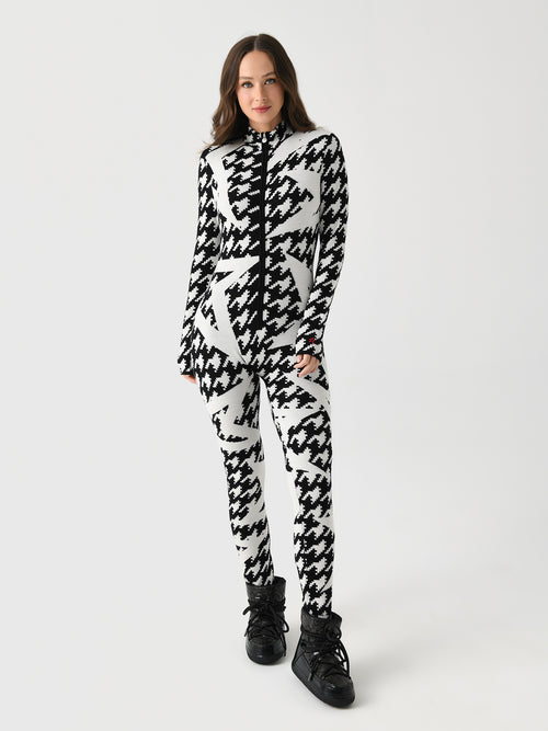 Perfect Moment Women's Houndstooth Star Merino Wool Jumpsuit