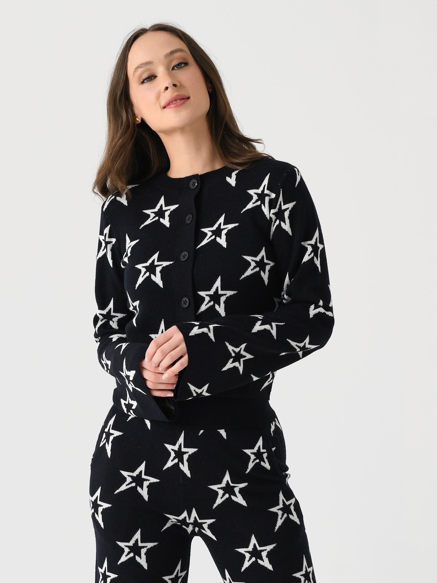 Perfect Moment Women's Chalet Merino Wool Cardigan - Saint Bernard