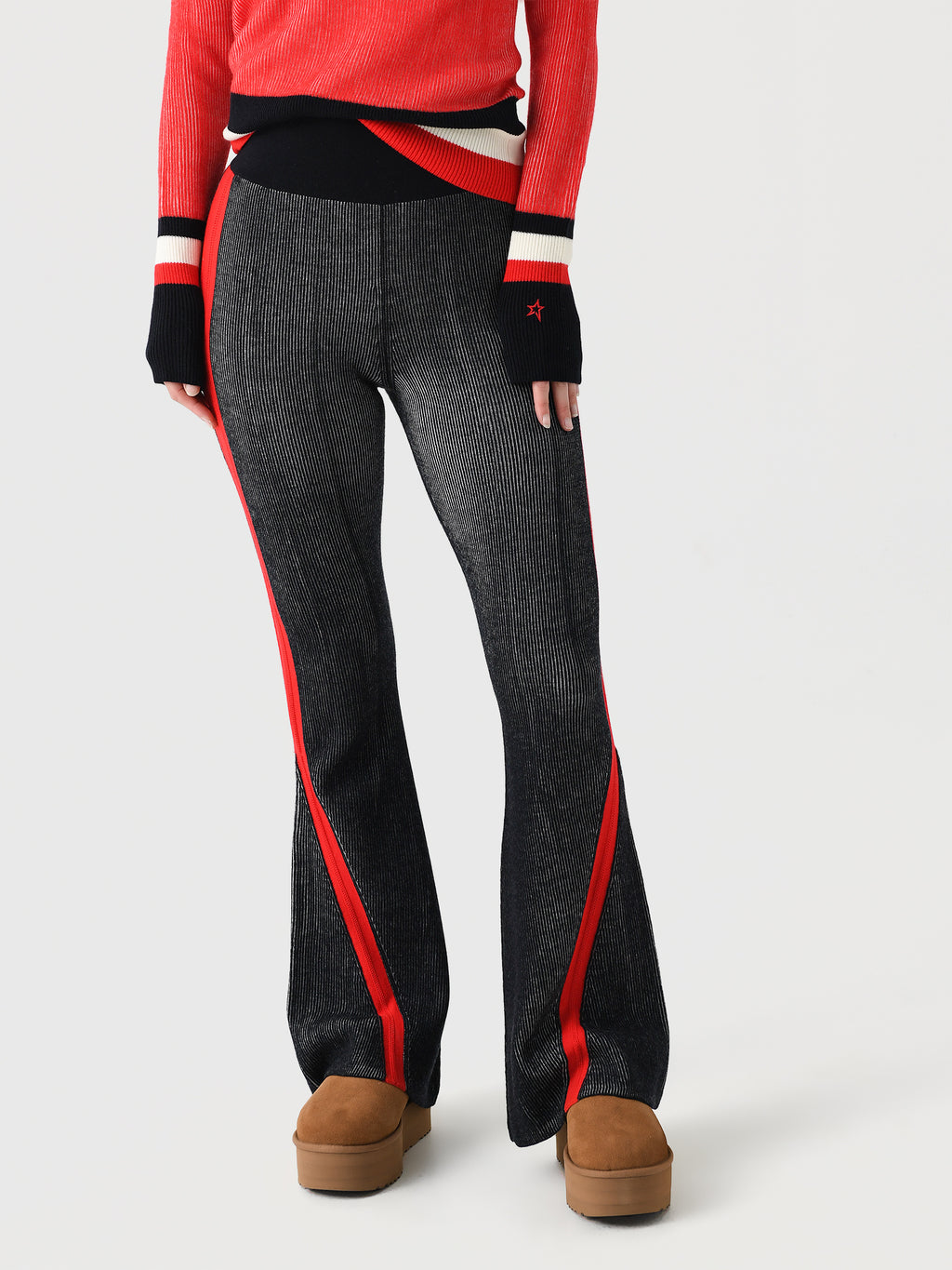 Perfect Moment Women's Evie Knitted Flare Legging - Saint Bernard