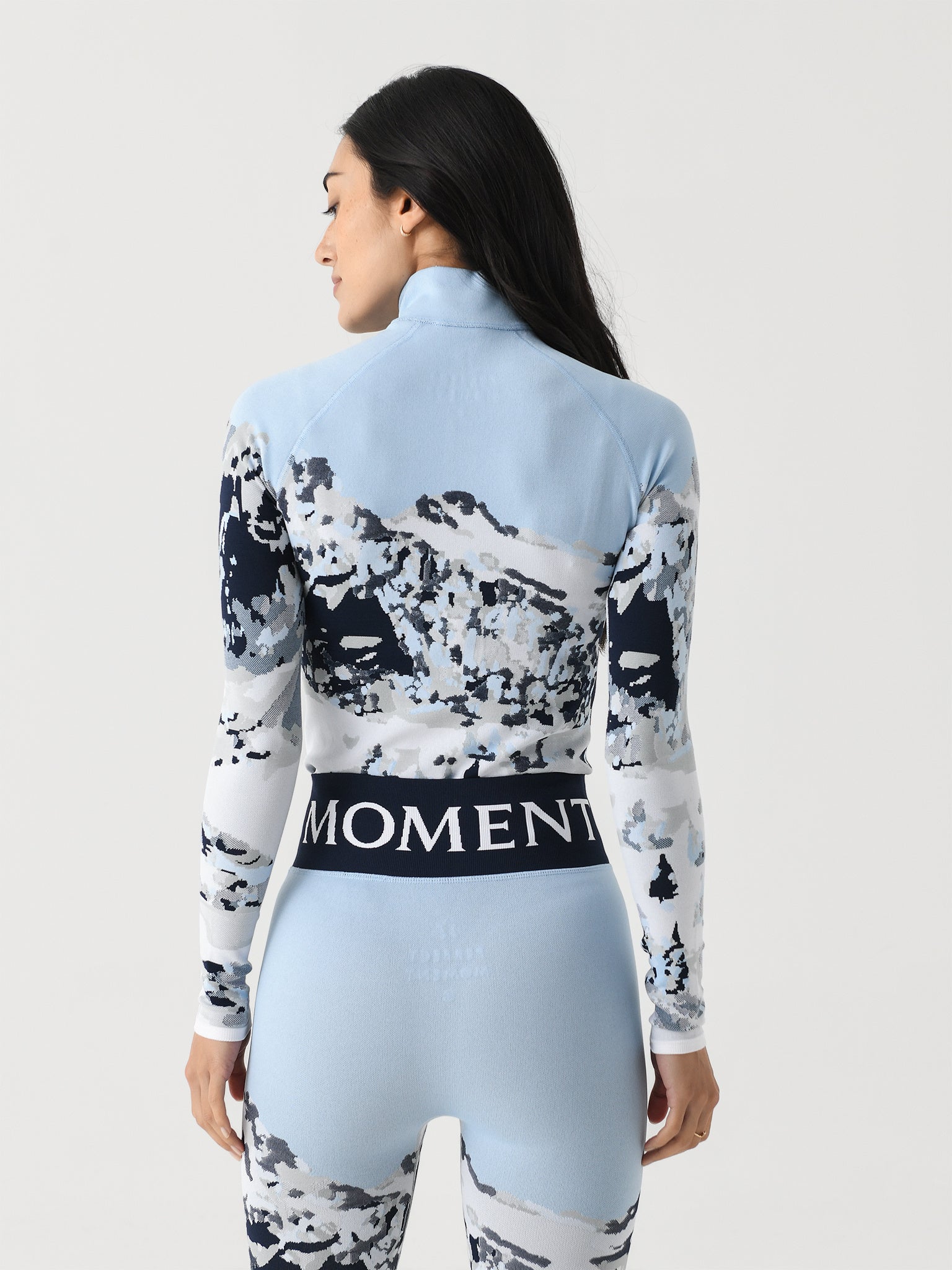 Perfect Moment Women's Jacquard Quarter-Zip Base Layer Top – Saint