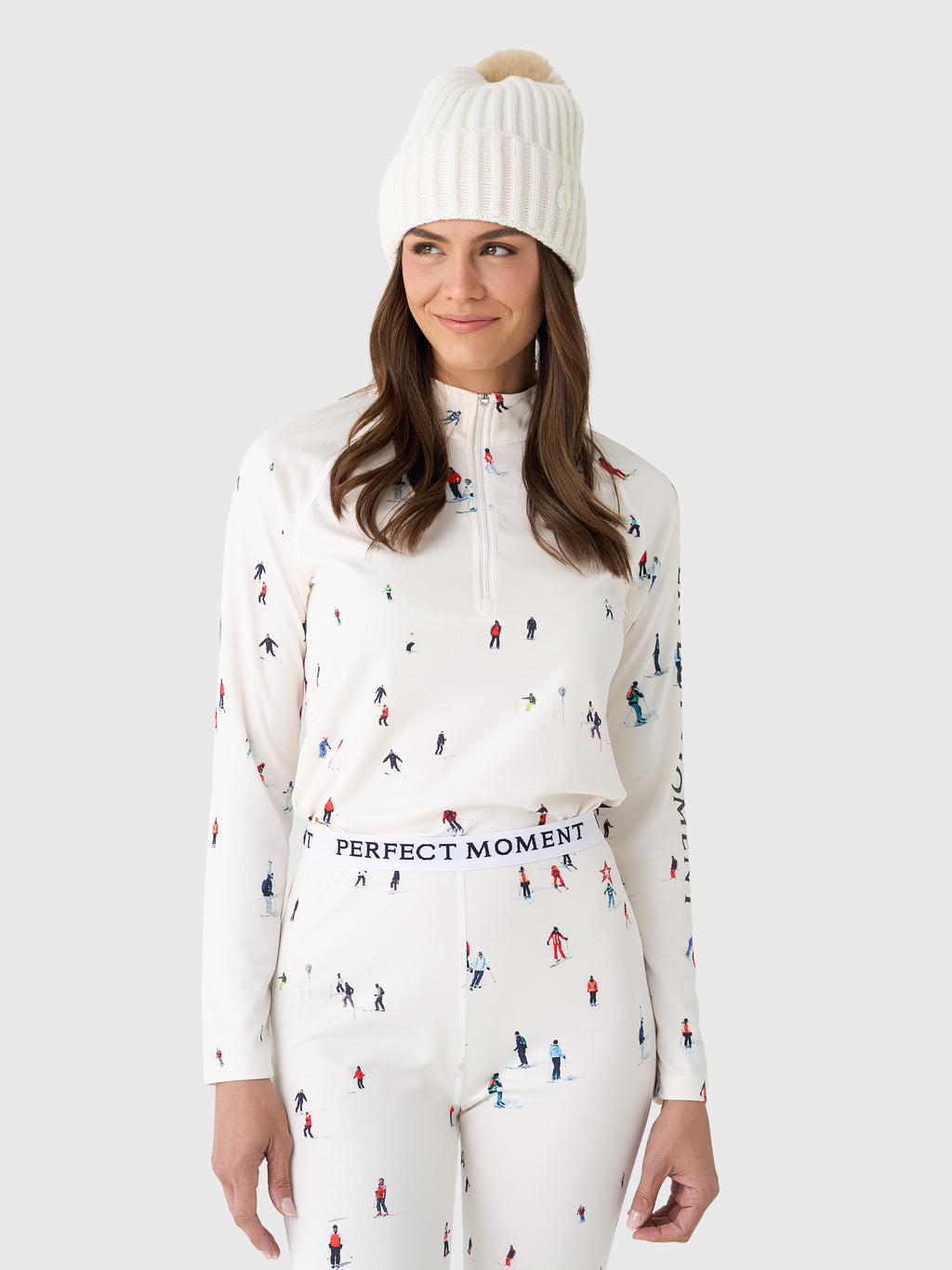 Perfect Moment Women's Quarter-Zip Base Layer Top - Saint Bernard