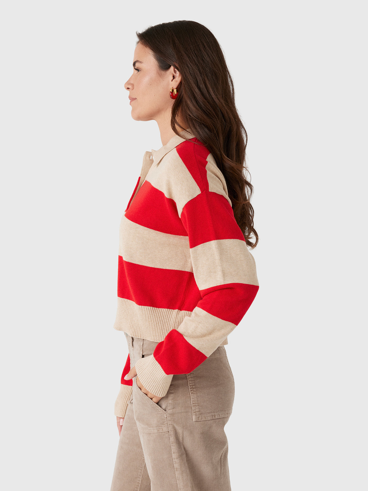 Le Jean Women's Cotton Cashmere Polo - Saint Bernard