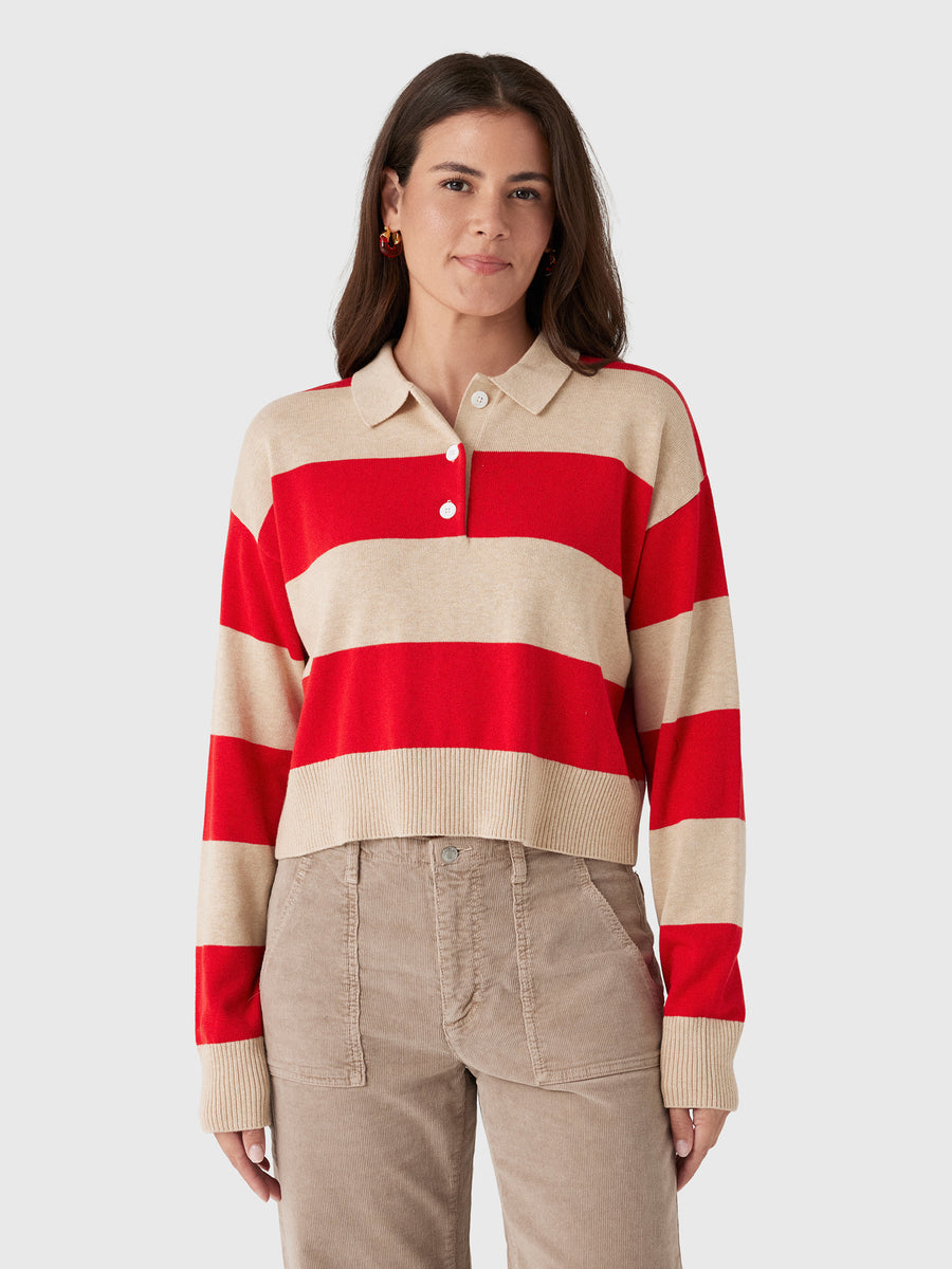 Le Jean Women's Cotton Cashmere Polo - Saint Bernard