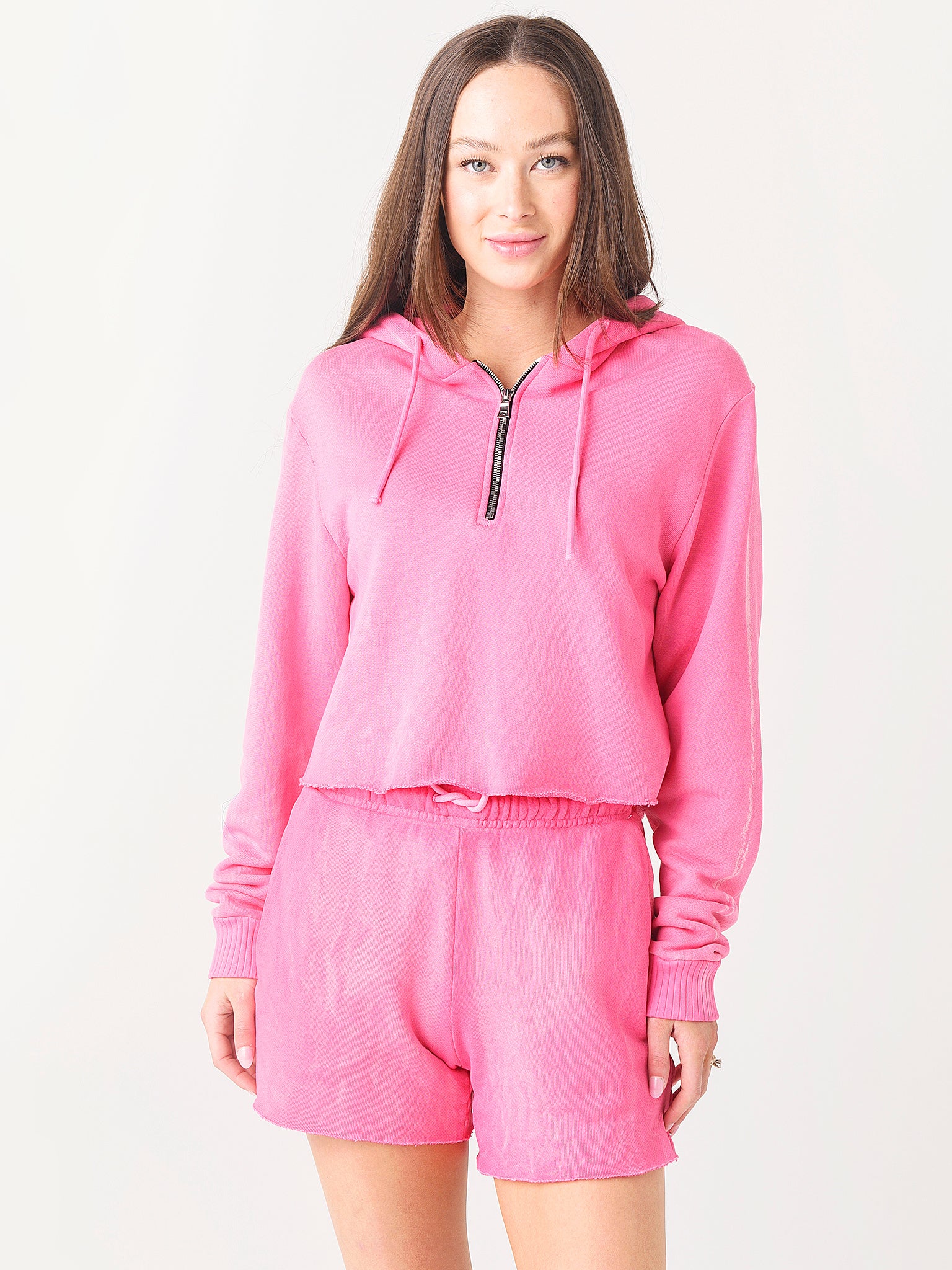 Cotton Citizen Women's Brooklyn Crop Zip Hoodie - Saint Bernard