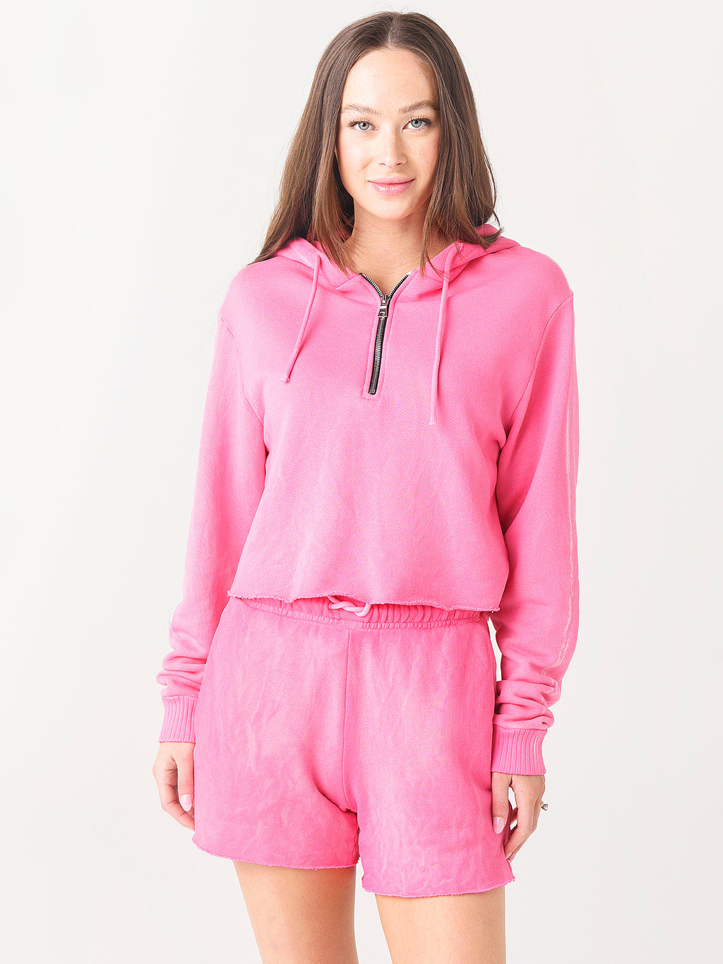 Cotton Citizen Women's Brooklyn Crop Zip Hoodie - Saint Bernard