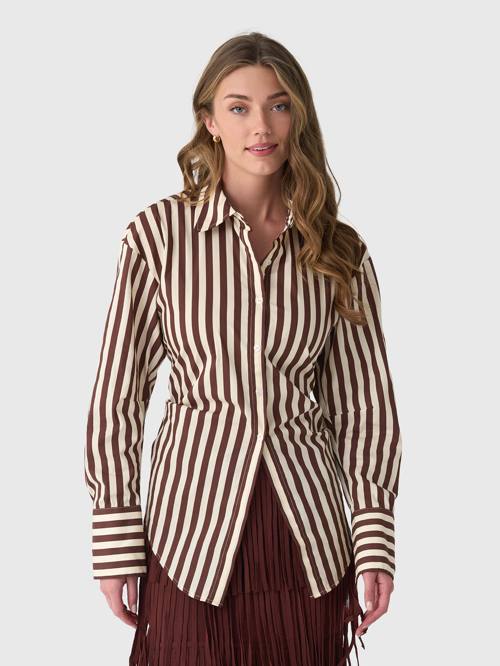 Simon Miller Women's Loch Poplin Button-Down Shirt - Saint Bernard