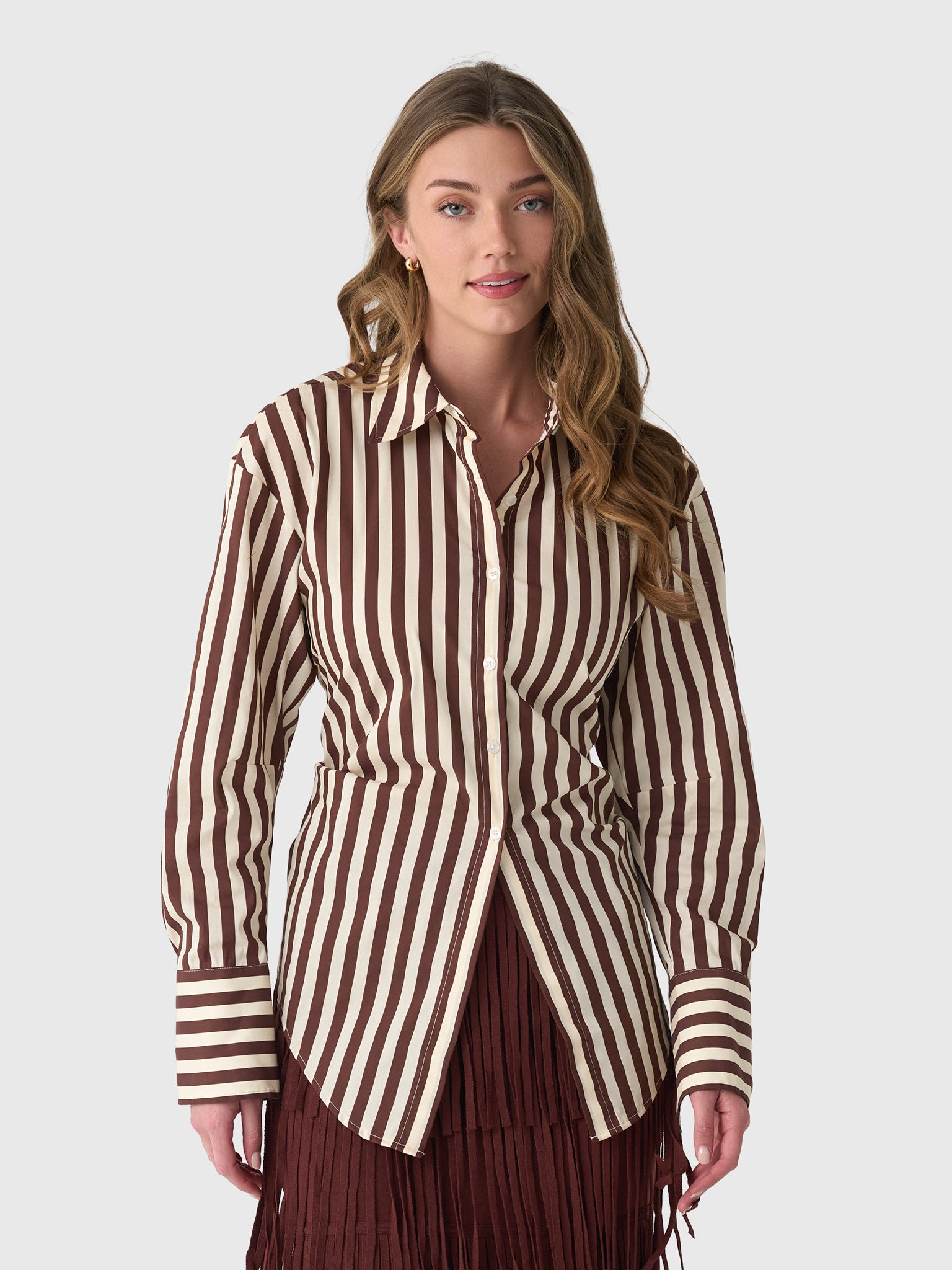 Simon Miller Women's Loch Poplin Button-Down Shirt - Saint Bernard