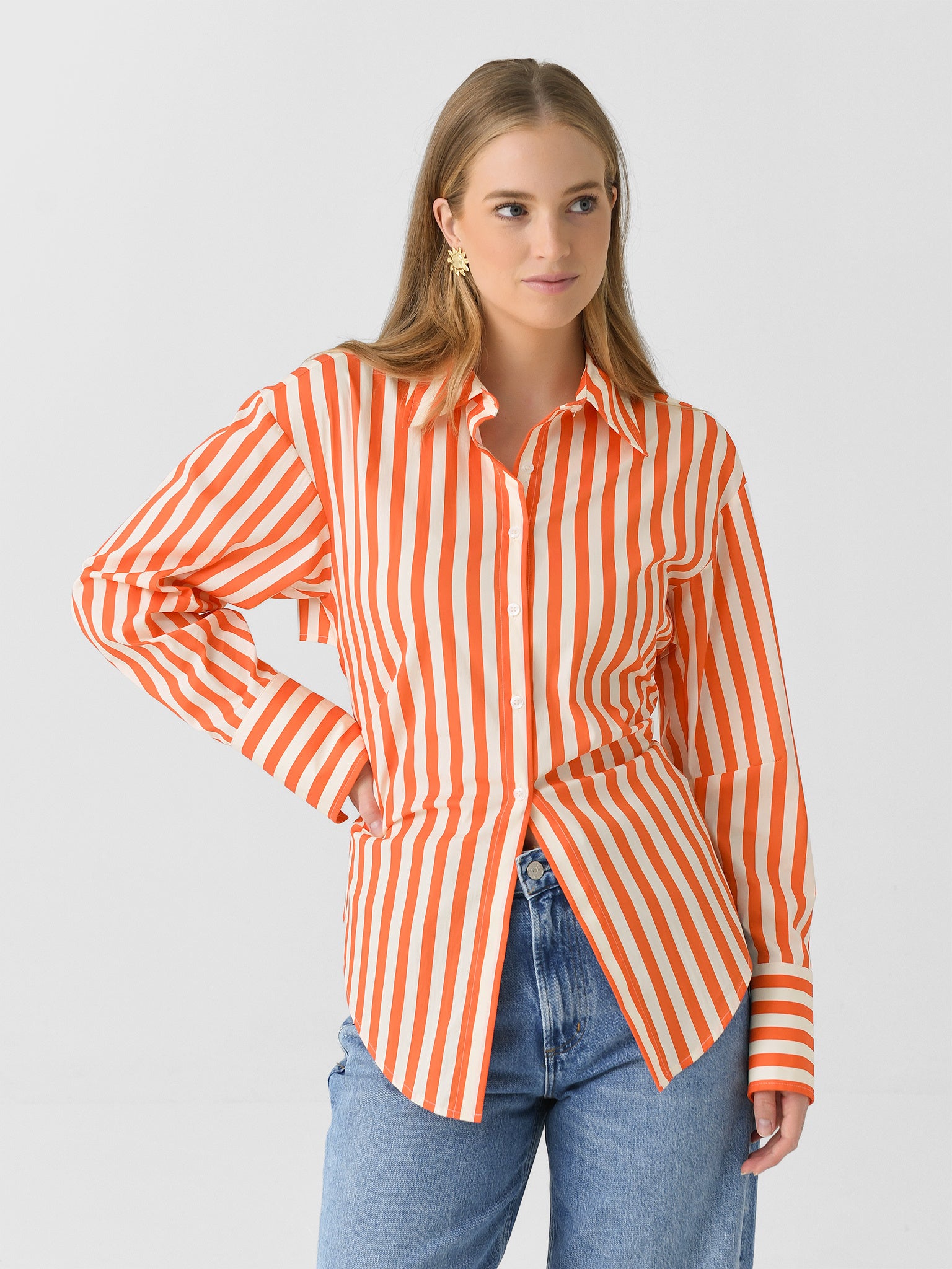 Simon Miller Women's Loch Poplin Button-Down Shirt - Saint Bernard