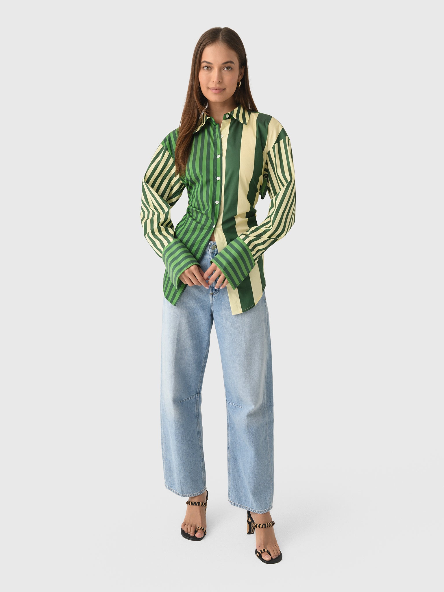 Simon Miller Women's Loch Poplin Button-Down Shirt - Saint Bernard