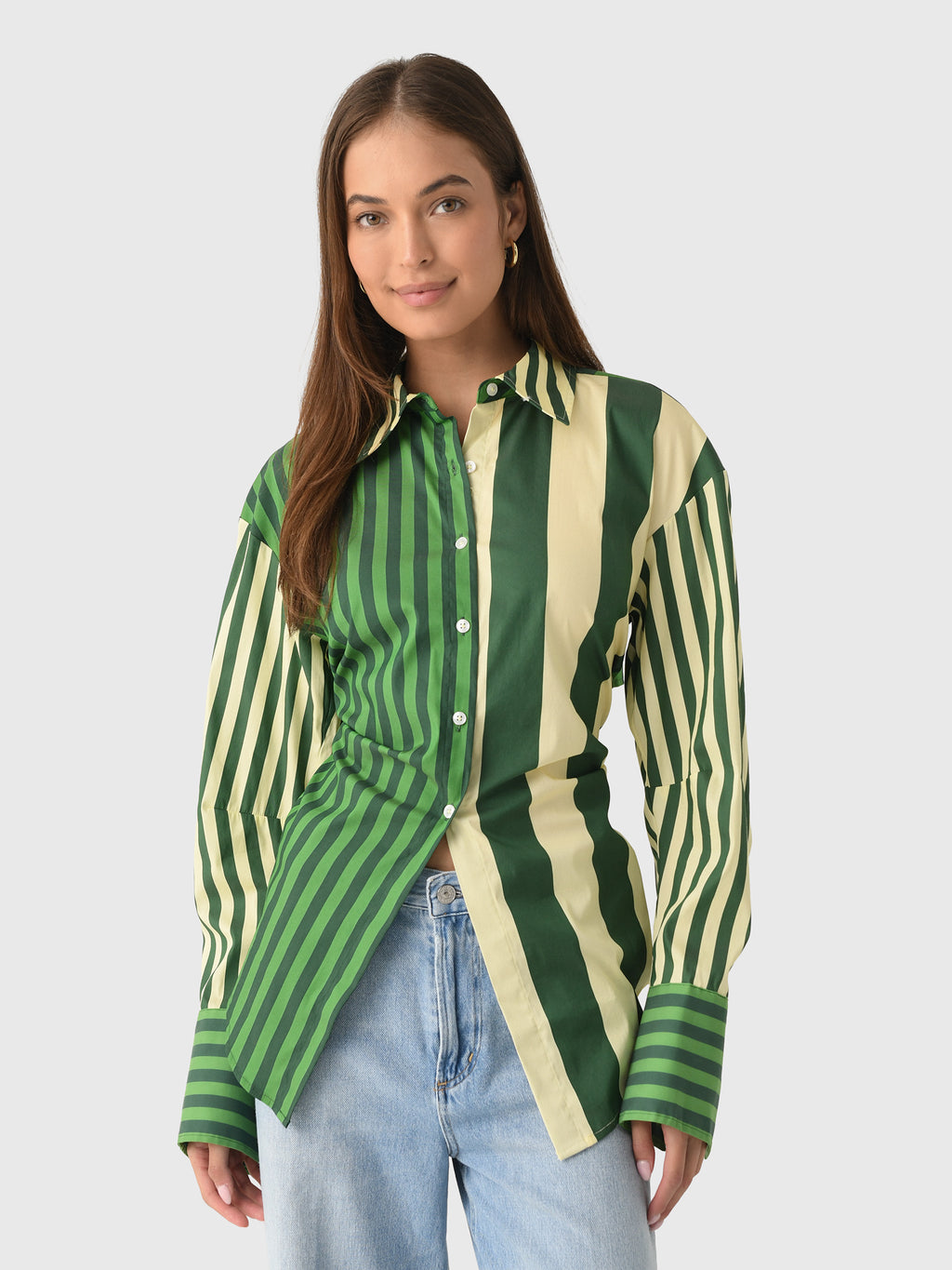 Simon Miller Women's Loch Poplin Button-Down Shirt - Saint Bernard