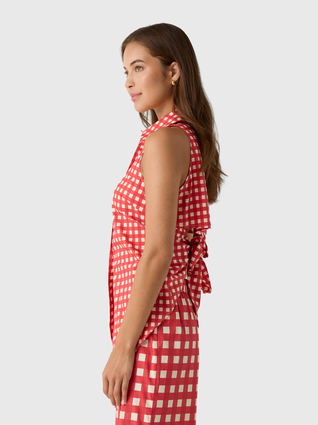 Simon Miller Women's Loch Sleeveless Poplin Button Up Top - Saint Bernard