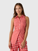 Simon Miller Women's Loch Sleeveless Poplin Button Up Top - Saint Bernard