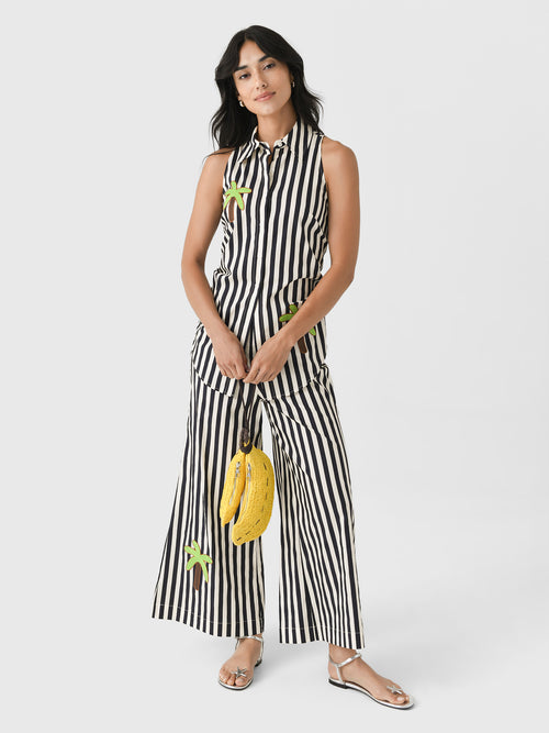 Simon Miller Women's Loch Sleeveless Poplin Button-Down Shirt