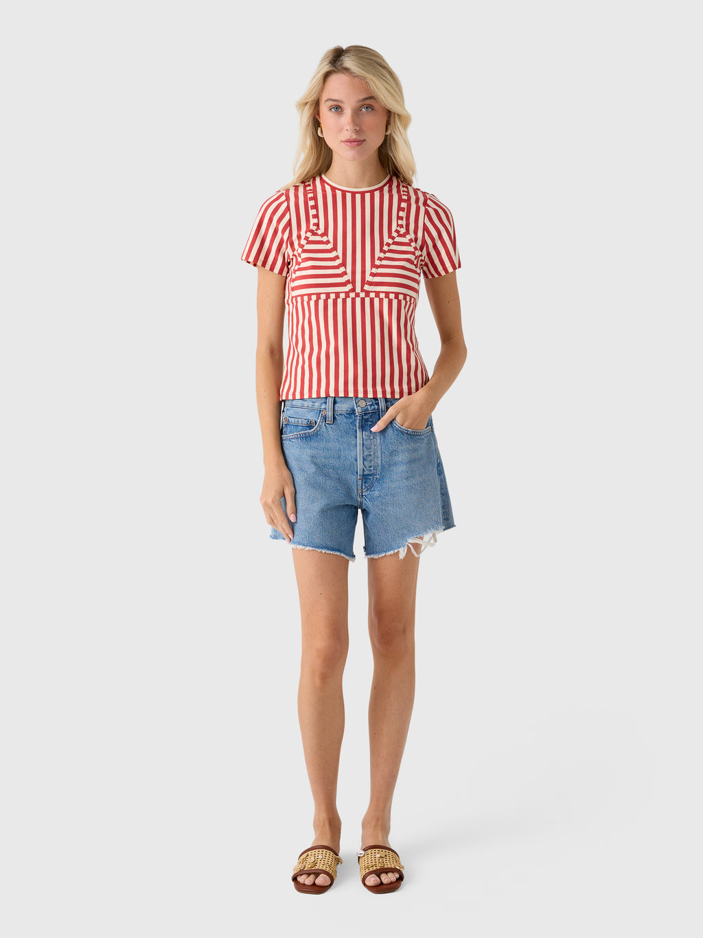 Simon Miller Women's Kini Striped Tee - Saint Bernard