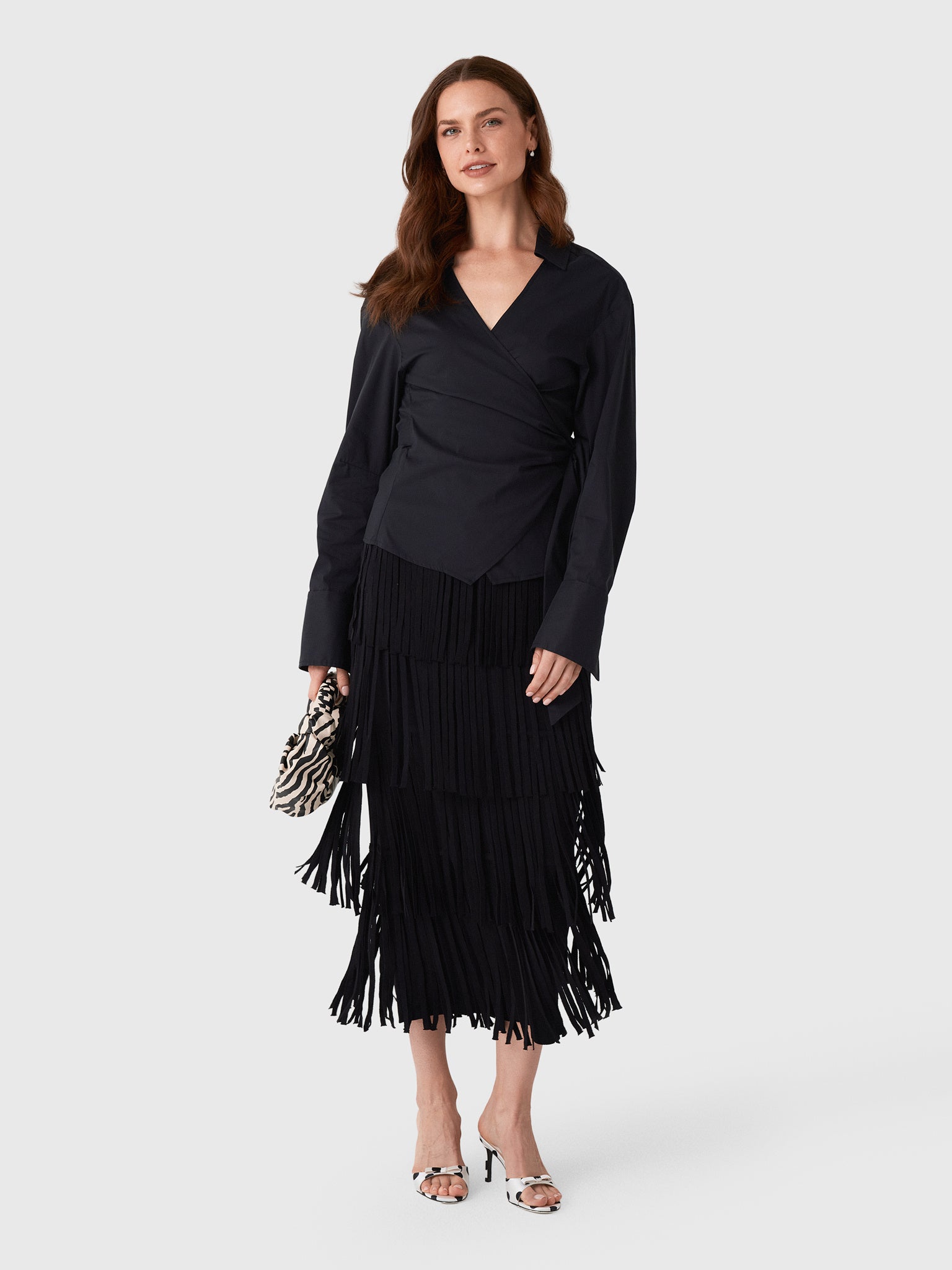 Simon Miller Women's Anya Poplin Wrap Top - Saint Bernard
