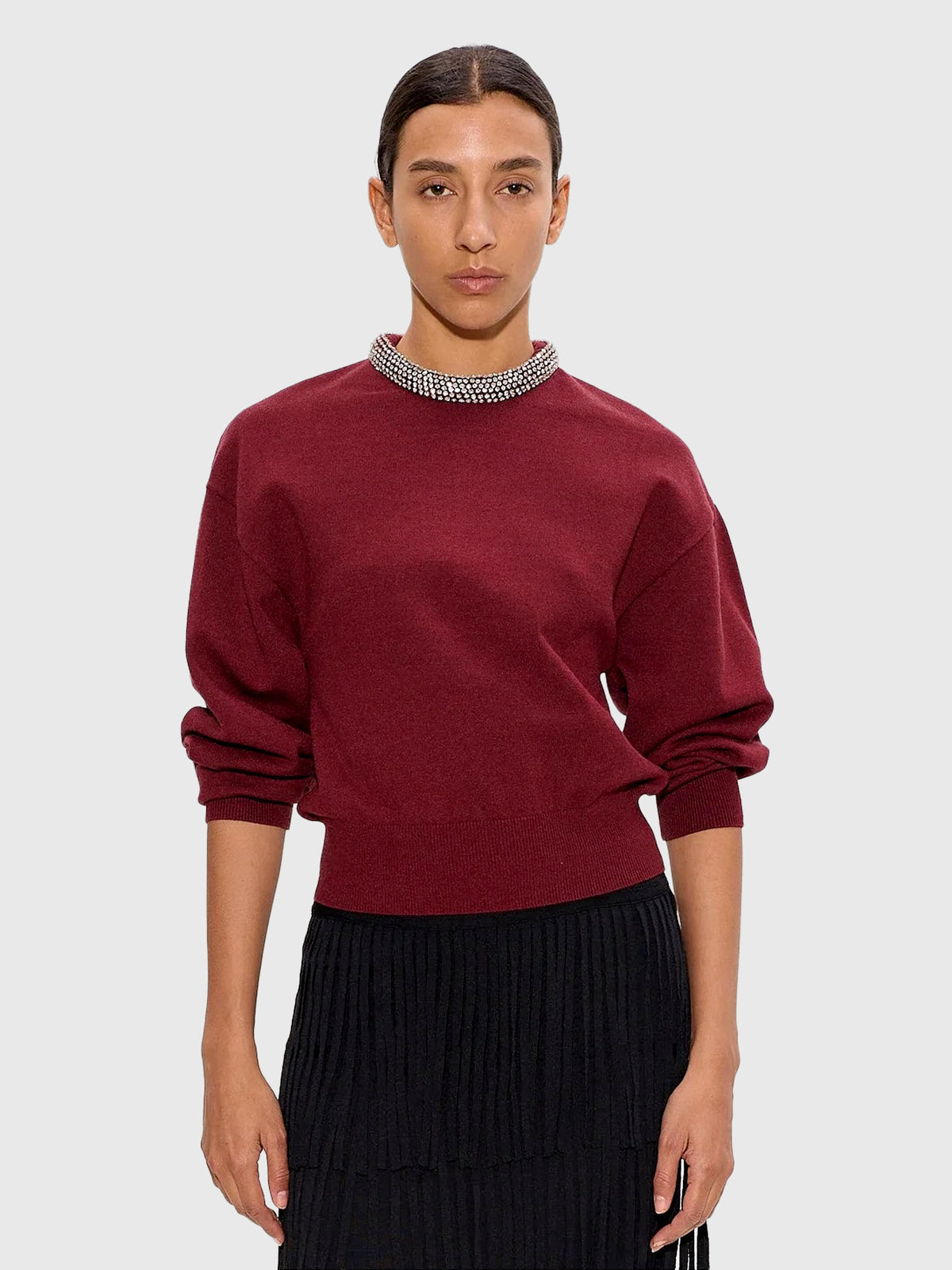 Simon Miller Women's Lillian Embellished Sweater - Saint Bernard