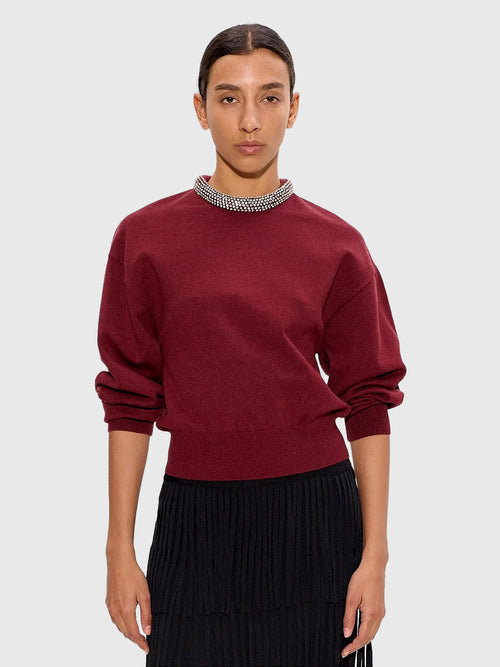 Simon Miller Women's Lillian Embellished Sweater - Saint Bernard